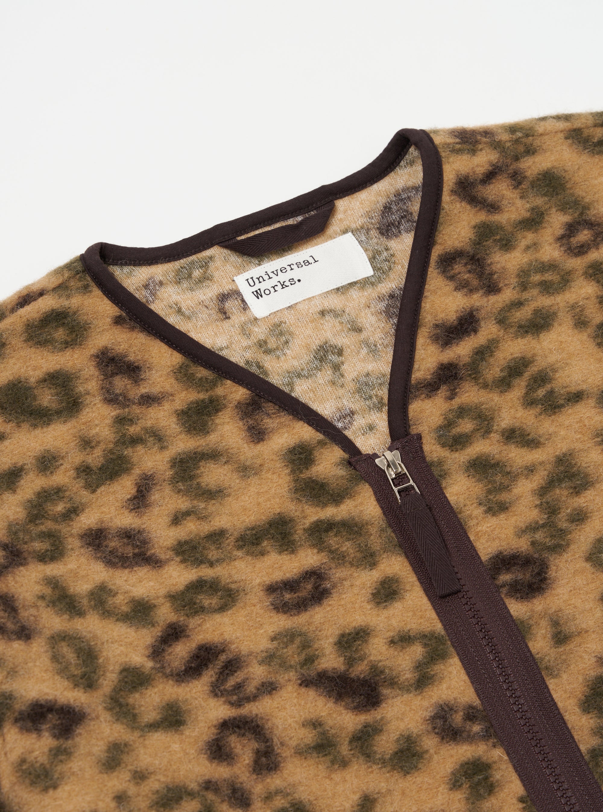 Camo Leopard Fleece Zip Liner Jacket