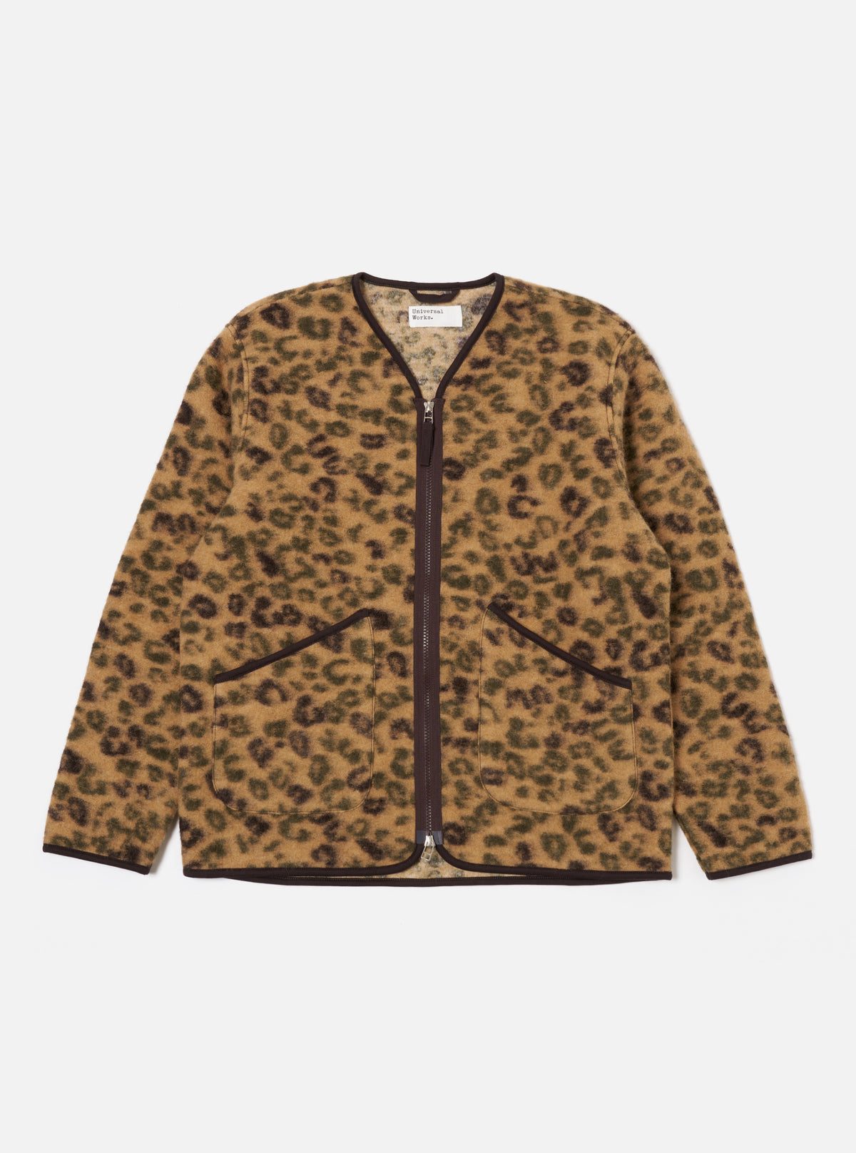 Camo Leopard Fleece Zip Liner Jacket