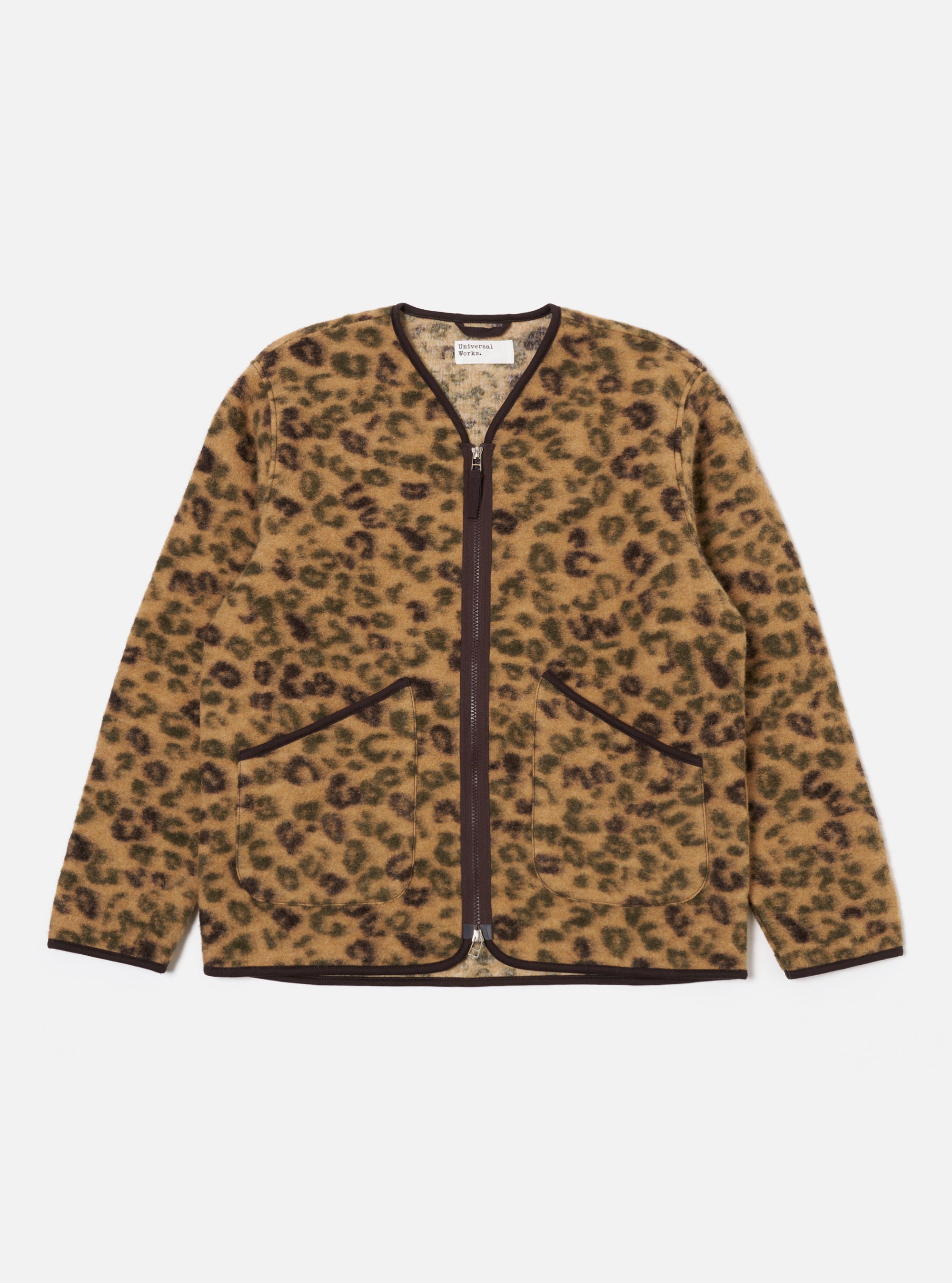 Camo Leopard Fleece Zip Liner Jacket