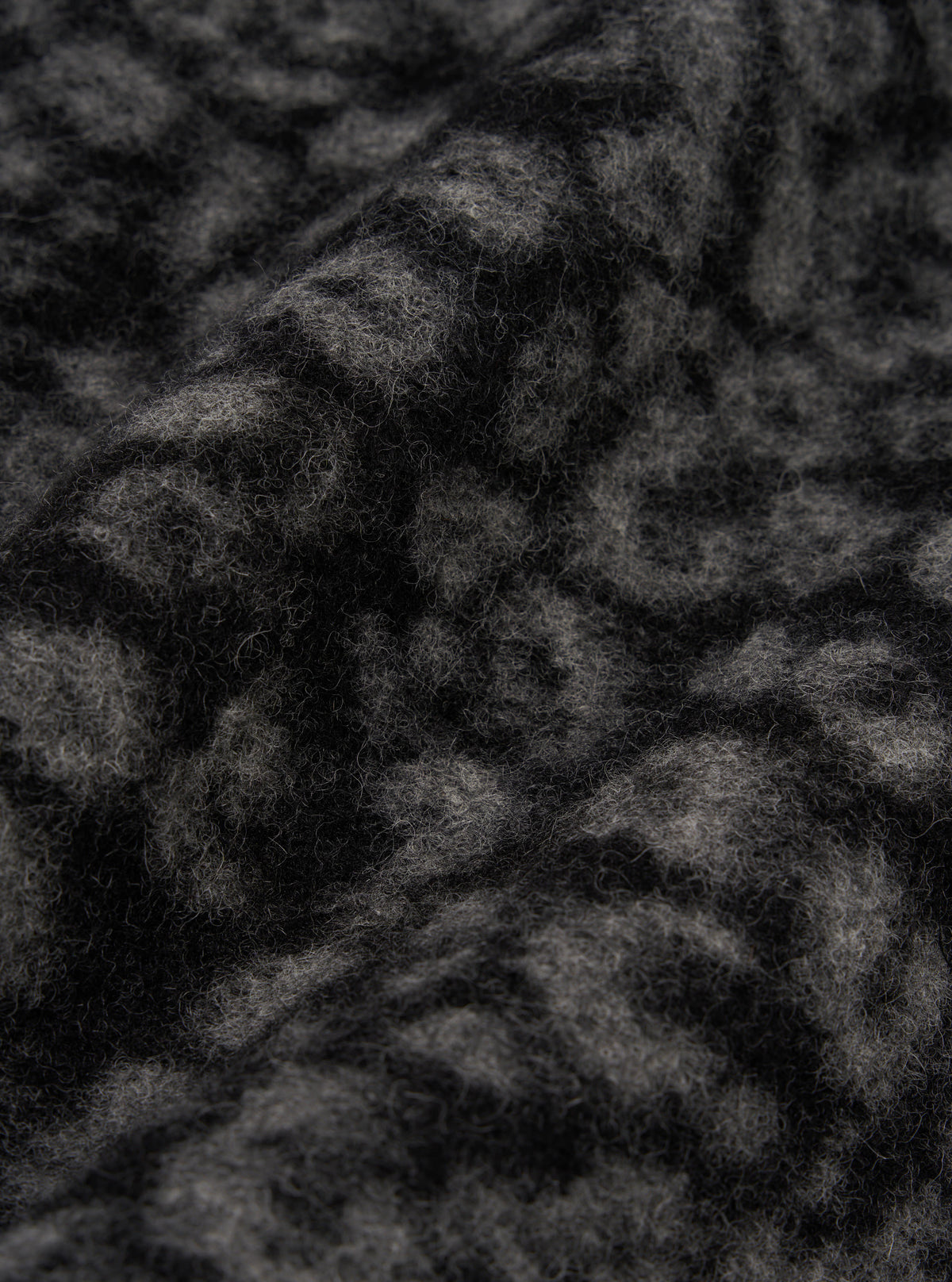 Black/Charcoal Leopard Fleece Zip Waistcoat