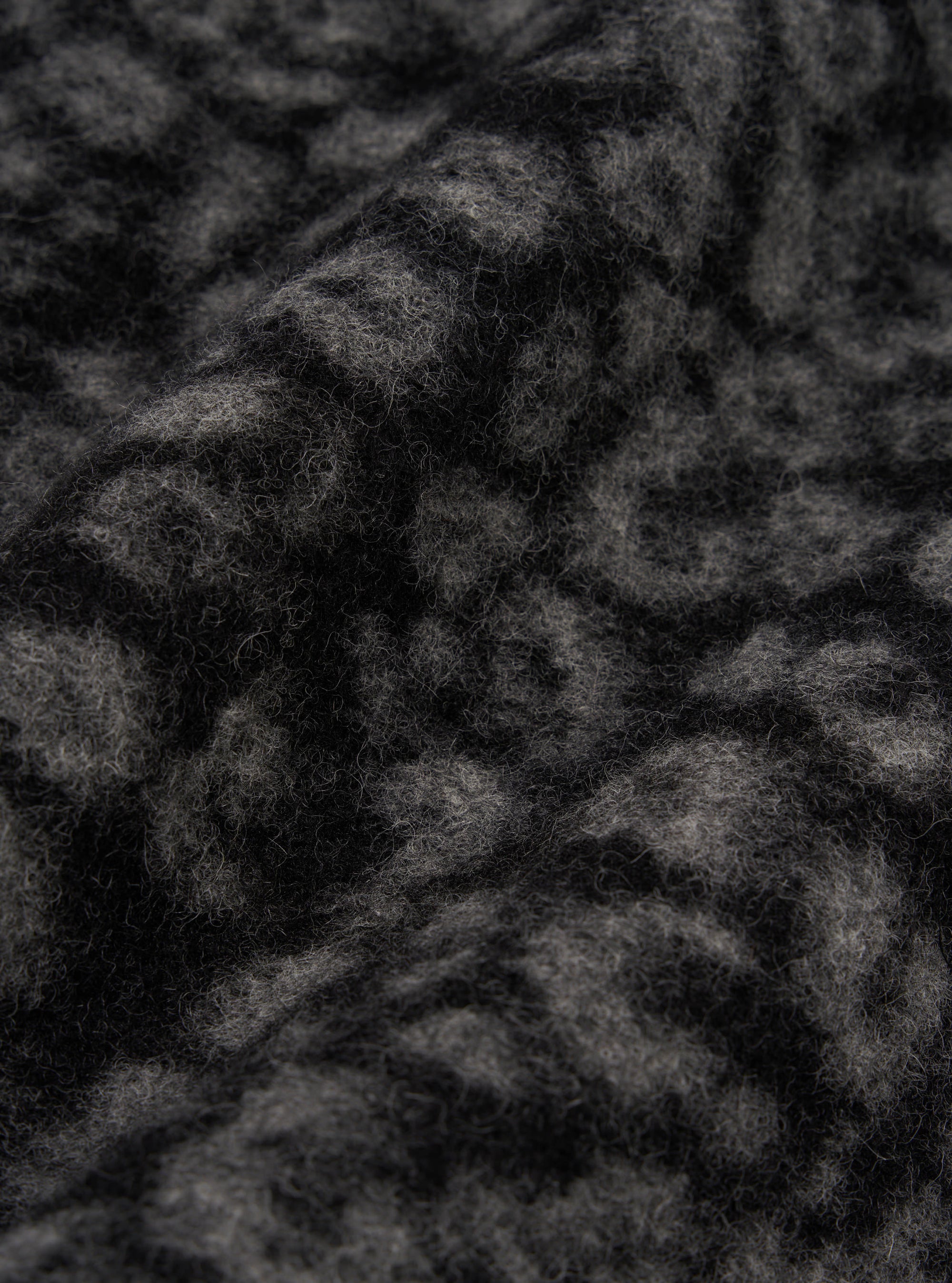 Black/Charcoal Leopard Fleece Zip Waistcoat