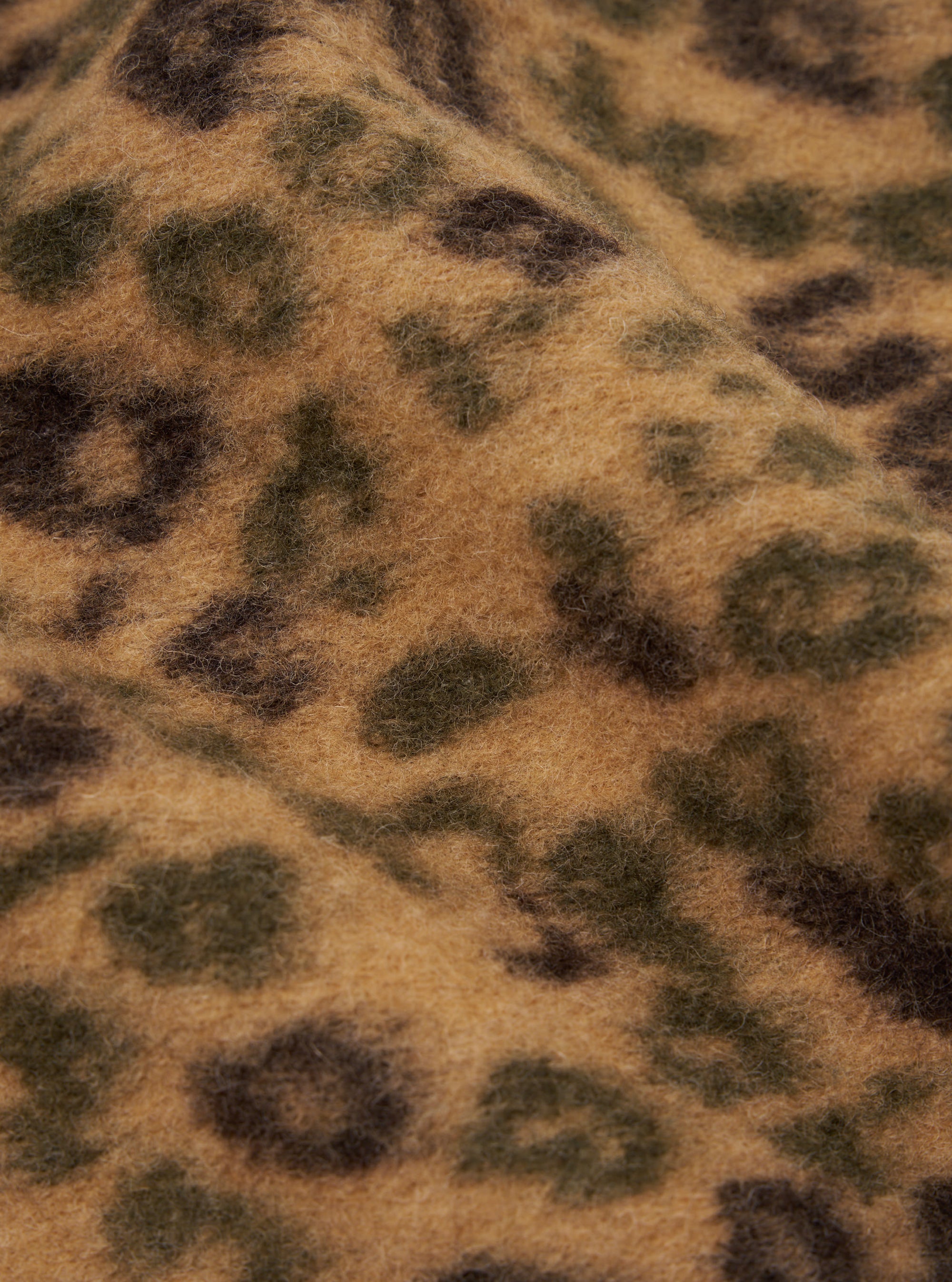 Camo Leopard Fleece Zip Waistcoat