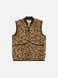 Camo Leopard Fleece Zip Waistcoat