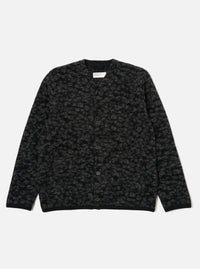 Black/Anthracite Leopard ll Fleece Cardigan