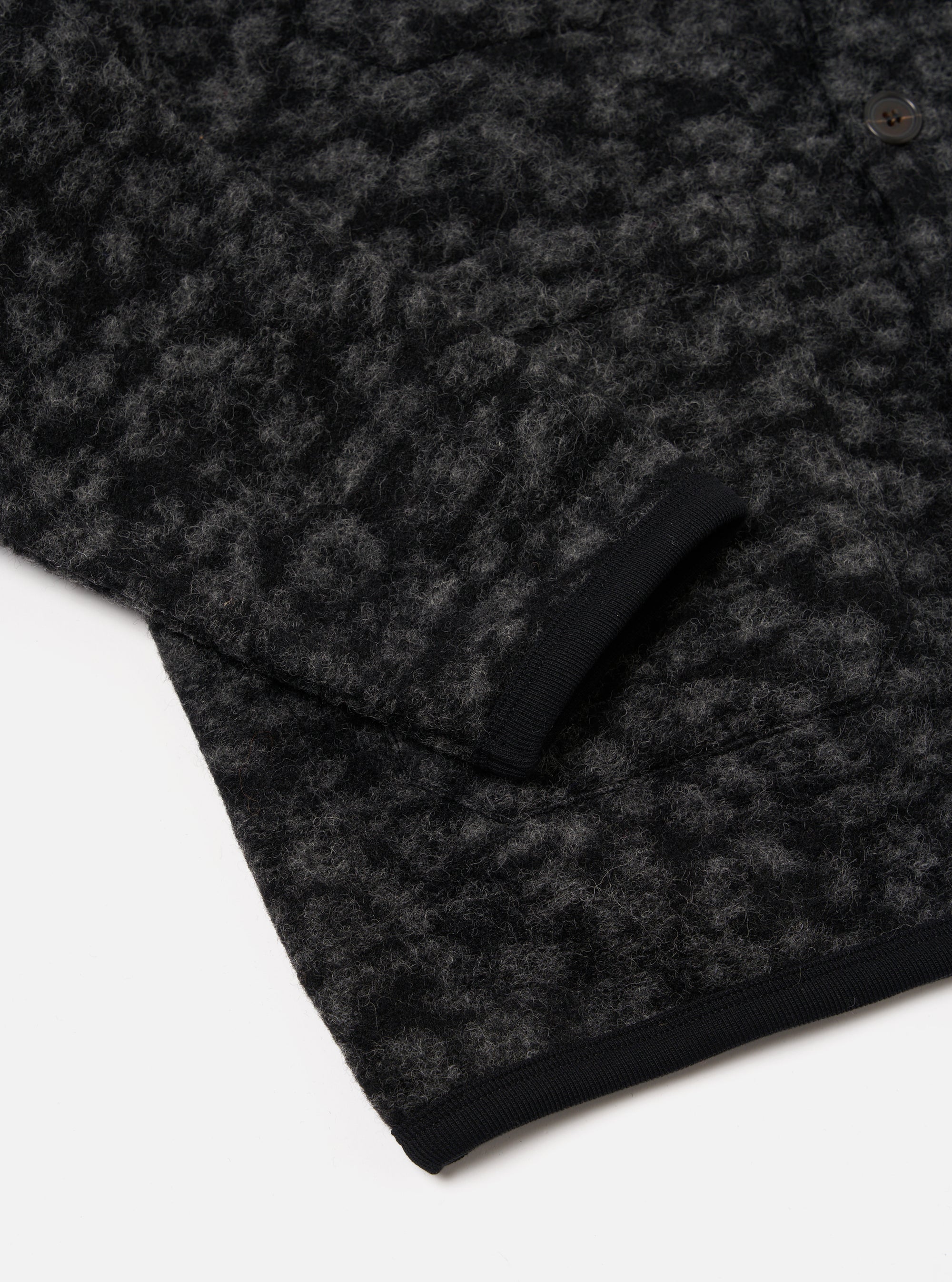 Black/Anthracite Leopard ll Fleece Cardigan