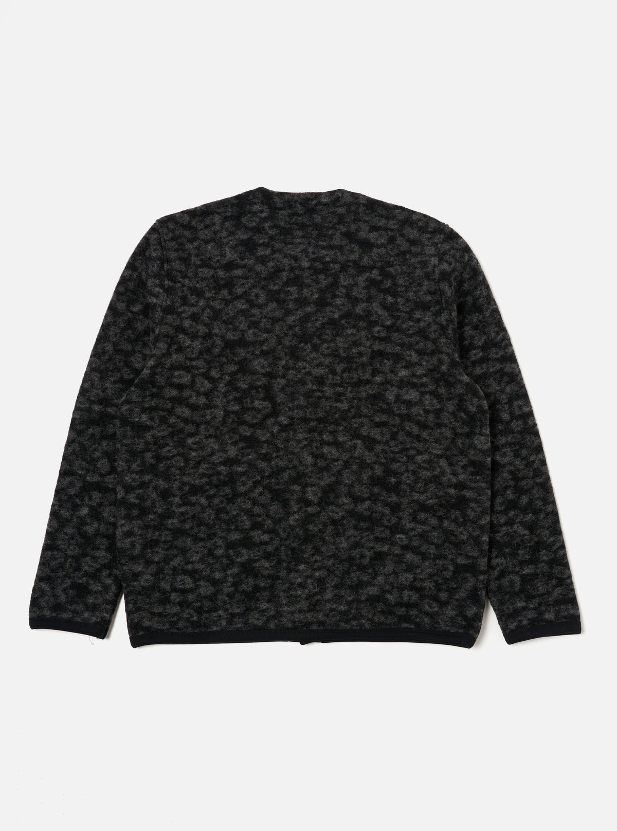 Black/Anthracite Leopard ll Fleece Cardigan