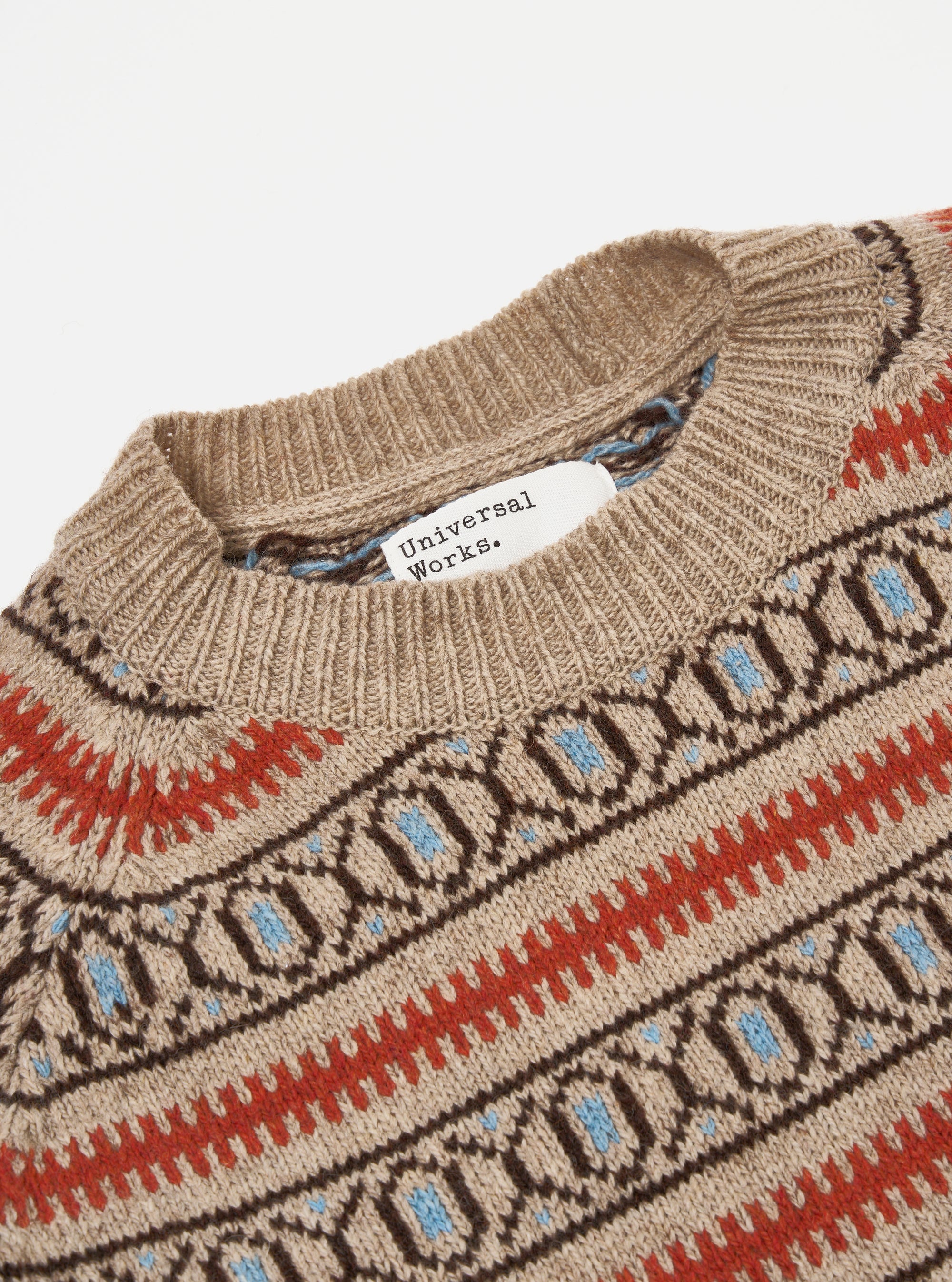 Oatmeal Eco Wool Loose Pocket Crew
