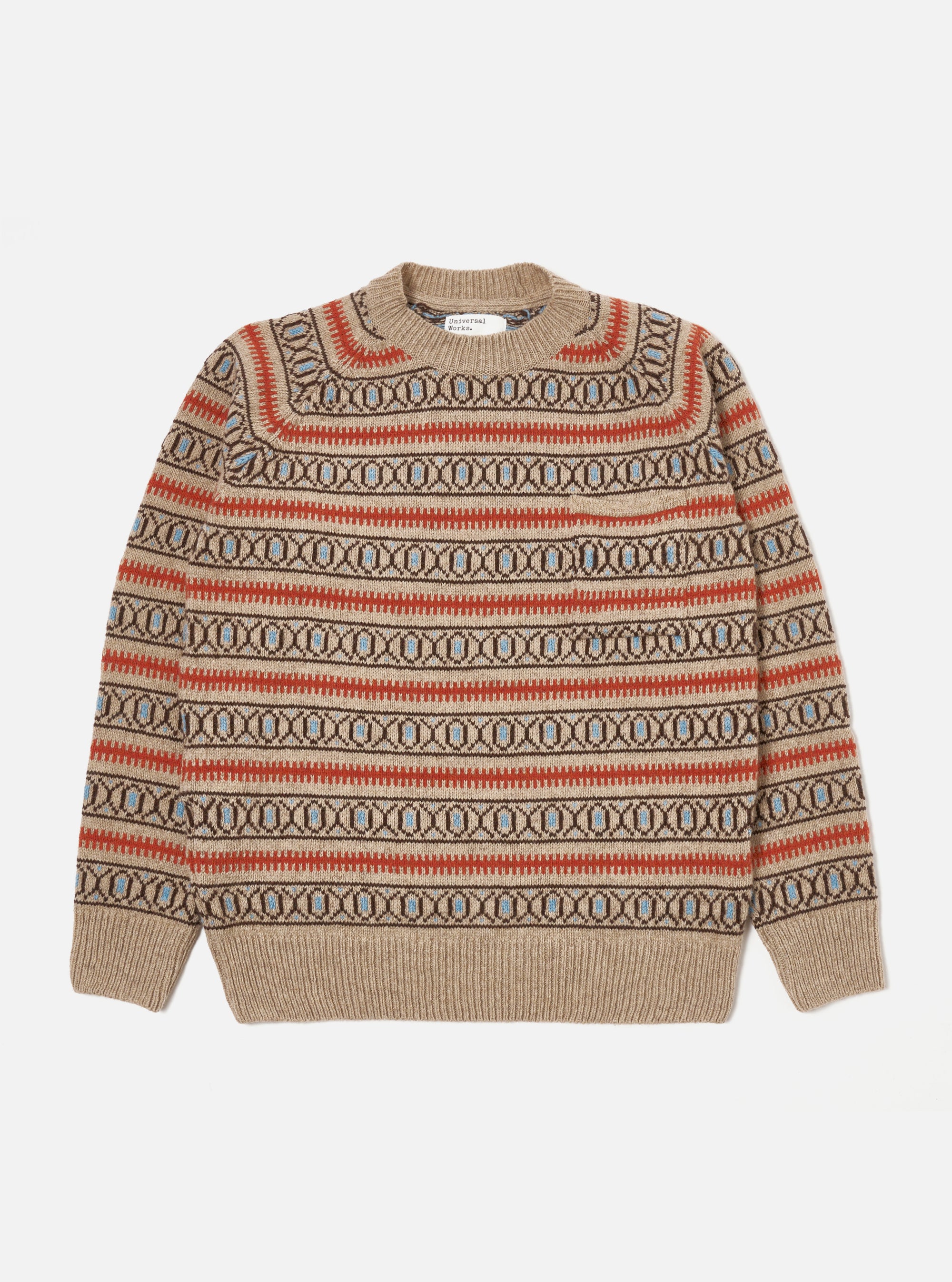 Oatmeal Eco Wool Loose Pocket Crew