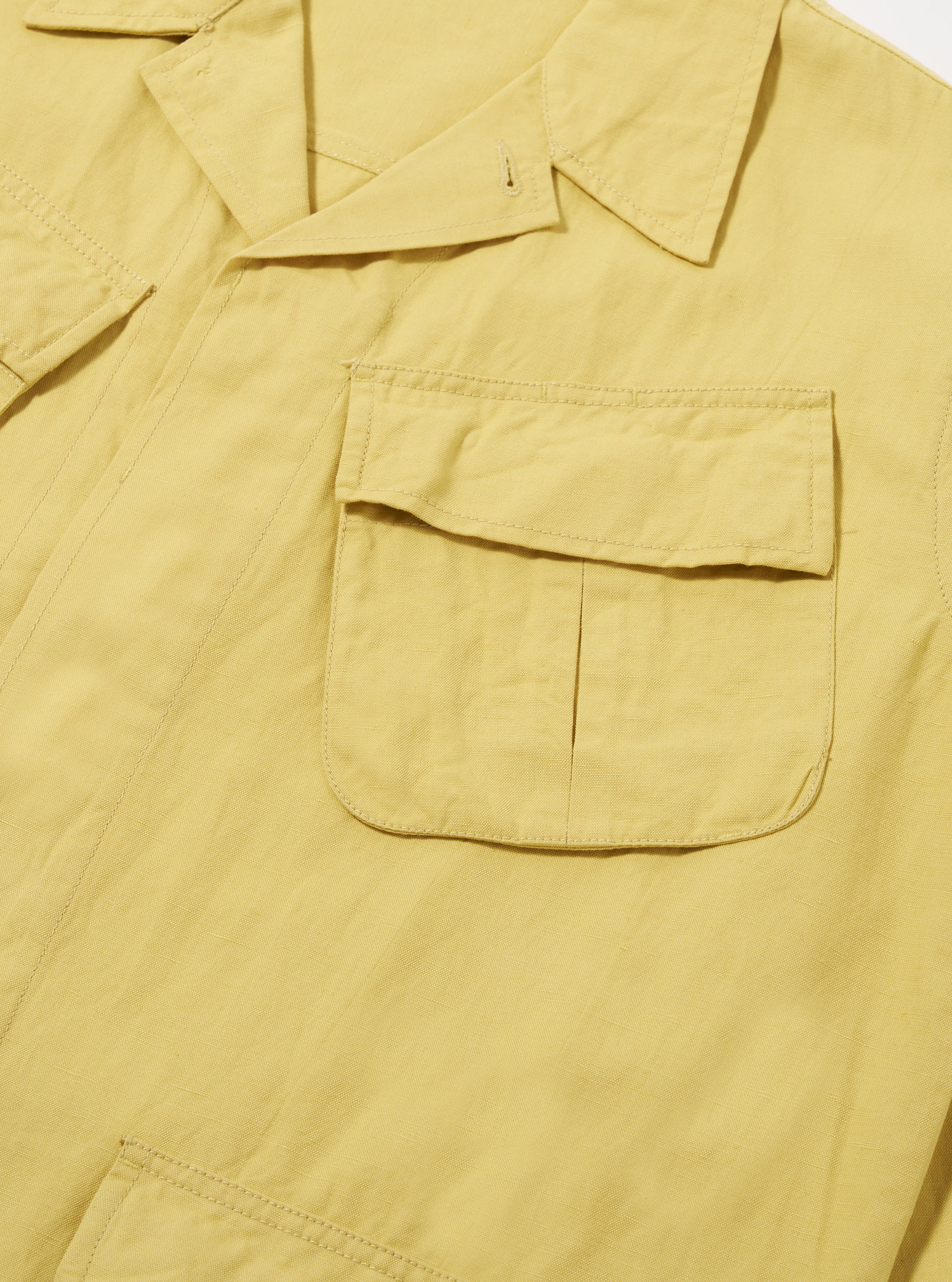 Lemon Linen Slub Weave Jungle Jacket
