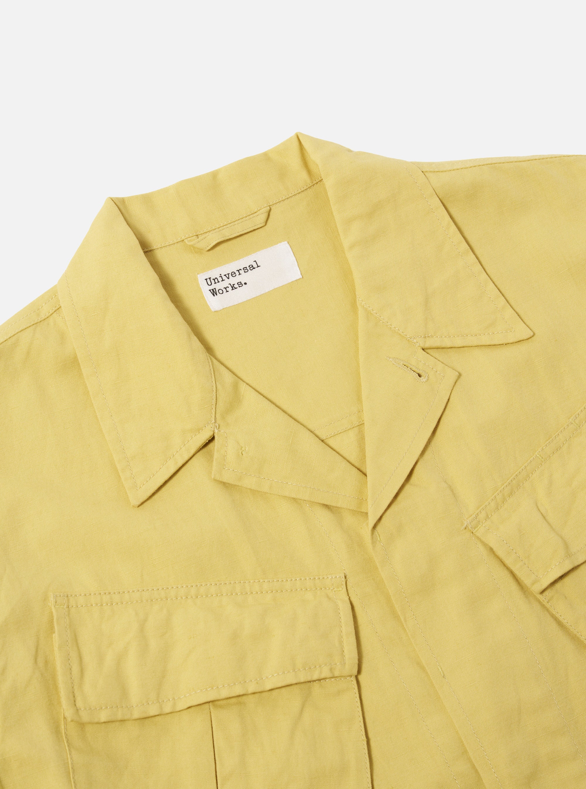 Lemon Linen Slub Weave Jungle Jacket