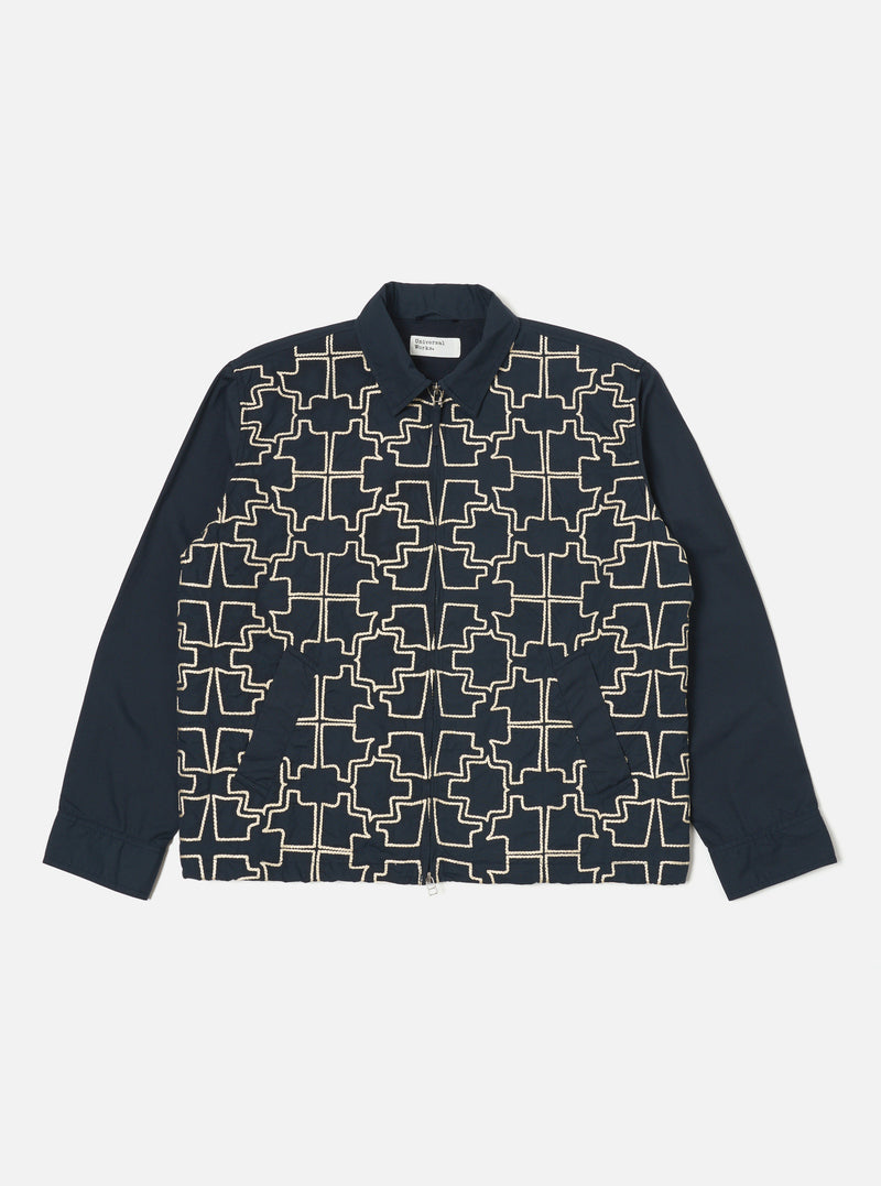 Navy Mitla Broadcloth Club Jacket