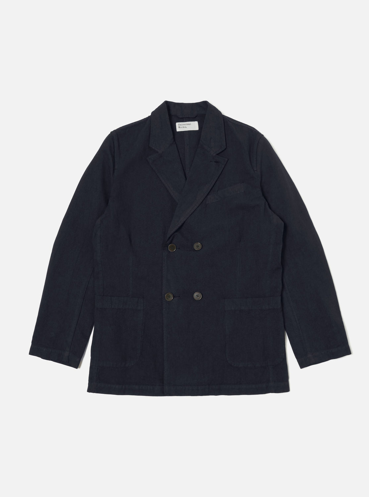 Navy Linen Slub Weave Manor Jacket