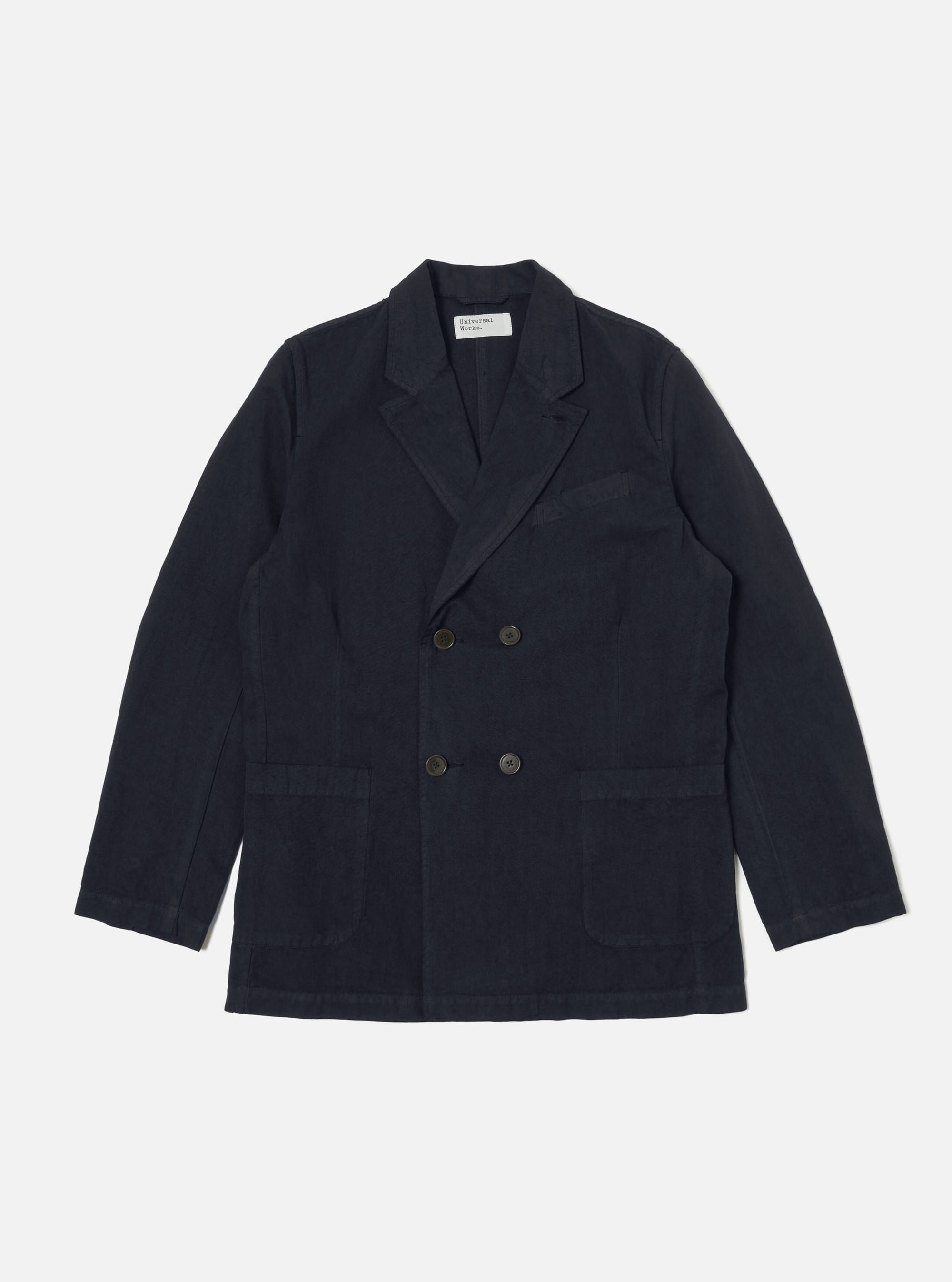 Navy Linen Slub Weave Manor Jacket
