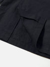 Close-up of the Navy Linen Slub Weave Manor Jacket showing the linen texture and tailored details on a white surface. The jacket's navy color is rich and deep.