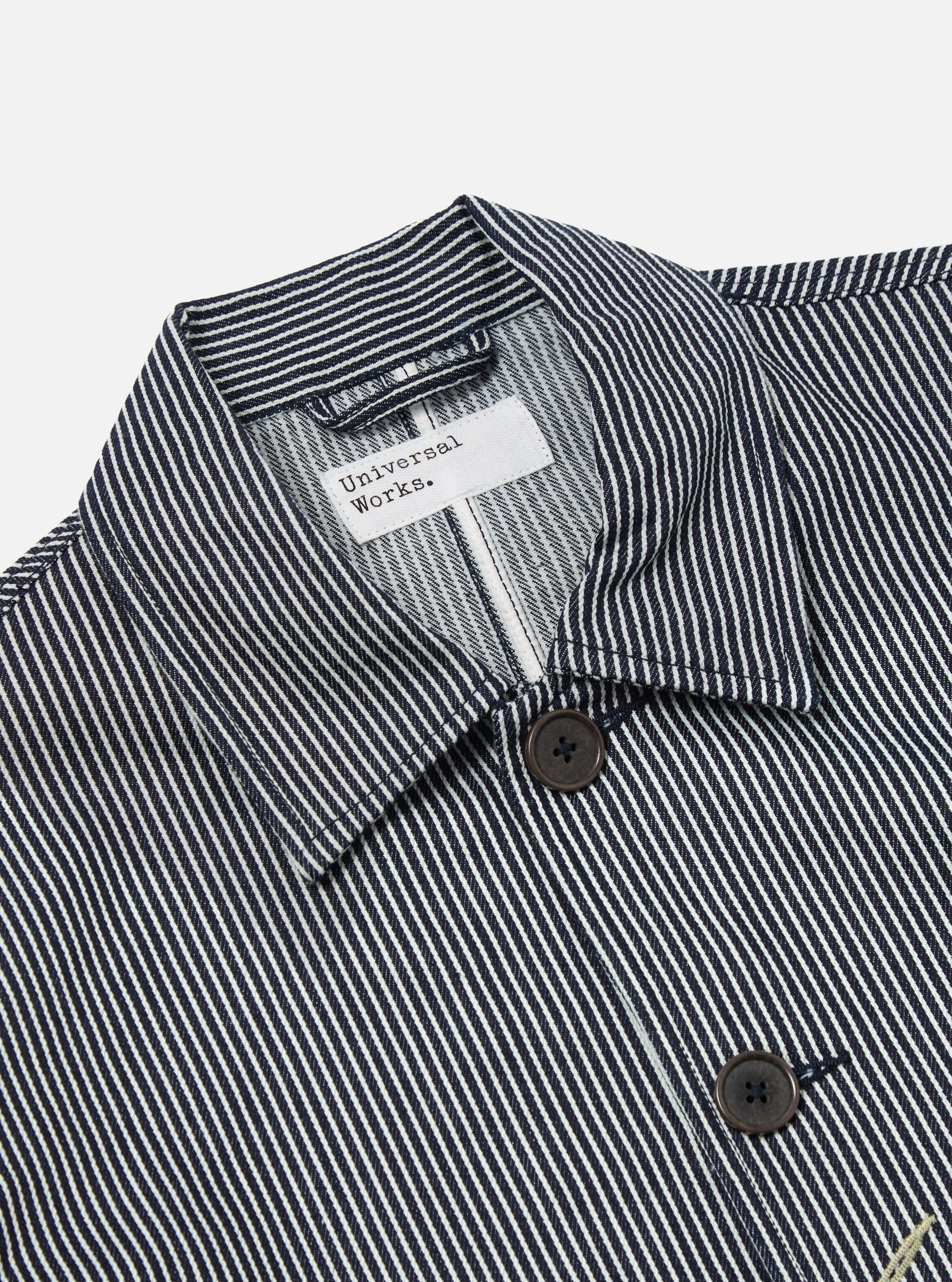 Indigo Hickory Stripe Denim Original Bakers Jacket