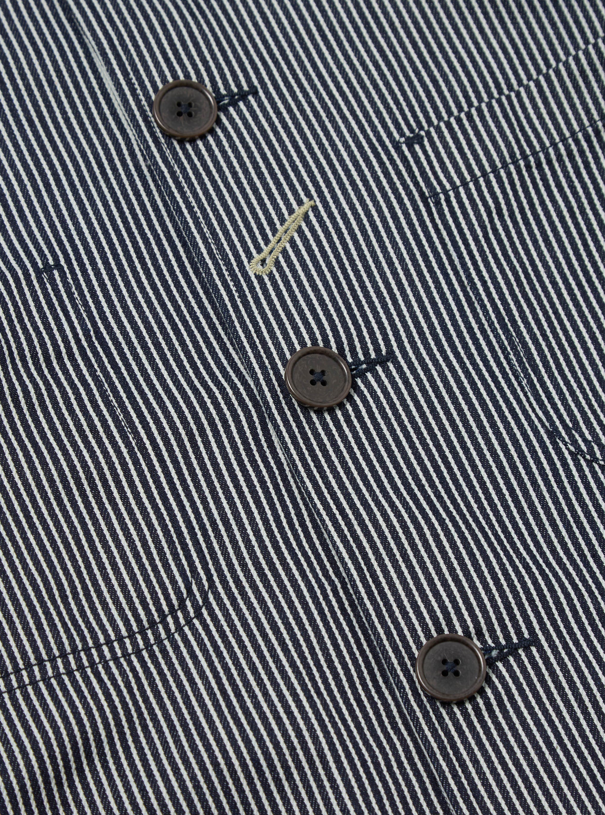 Indigo Hickory Stripe Denim Original Bakers Jacket