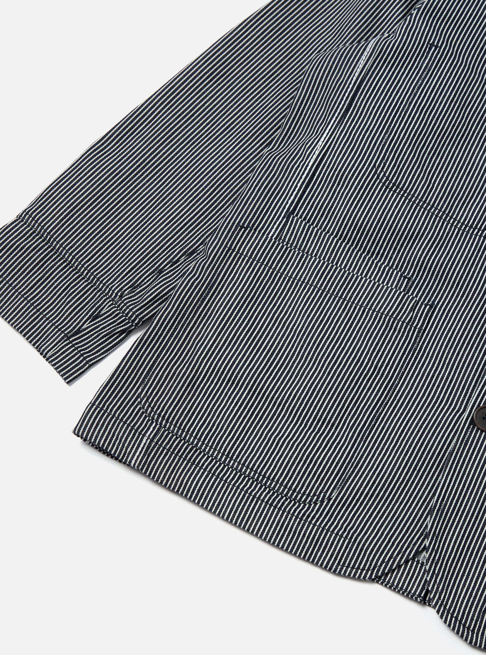 Indigo Hickory Stripe Denim Original Bakers Jacket