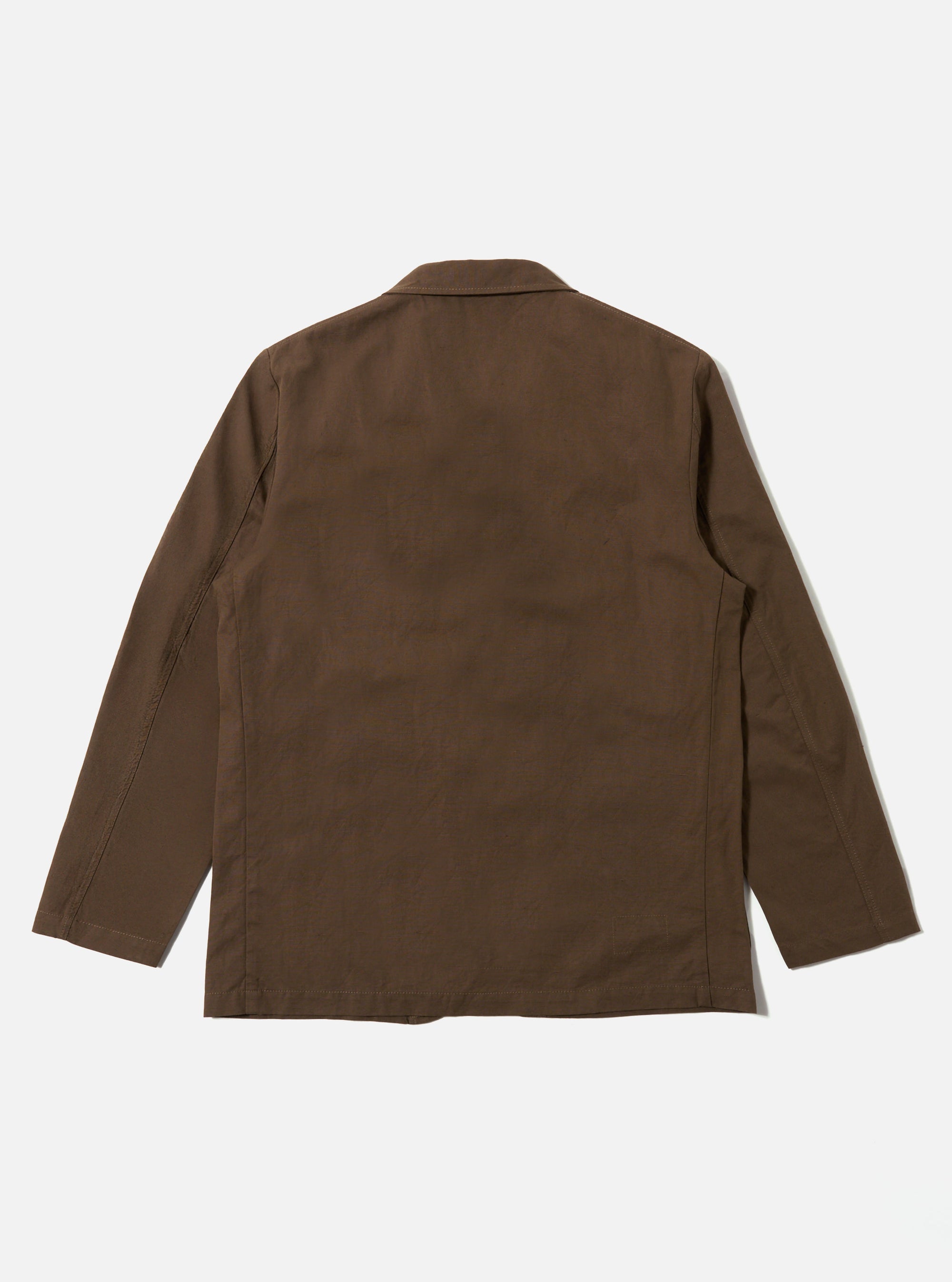 Khaki Linen Slub Weave Three Button Jacket