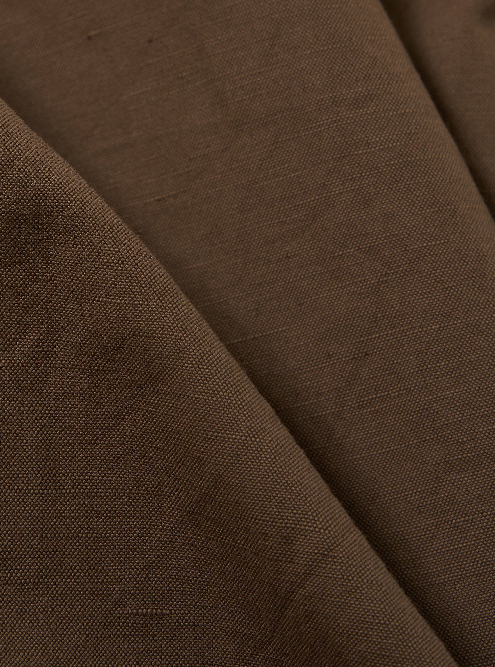 Khaki Linen Slub Weave Three Button Jacket