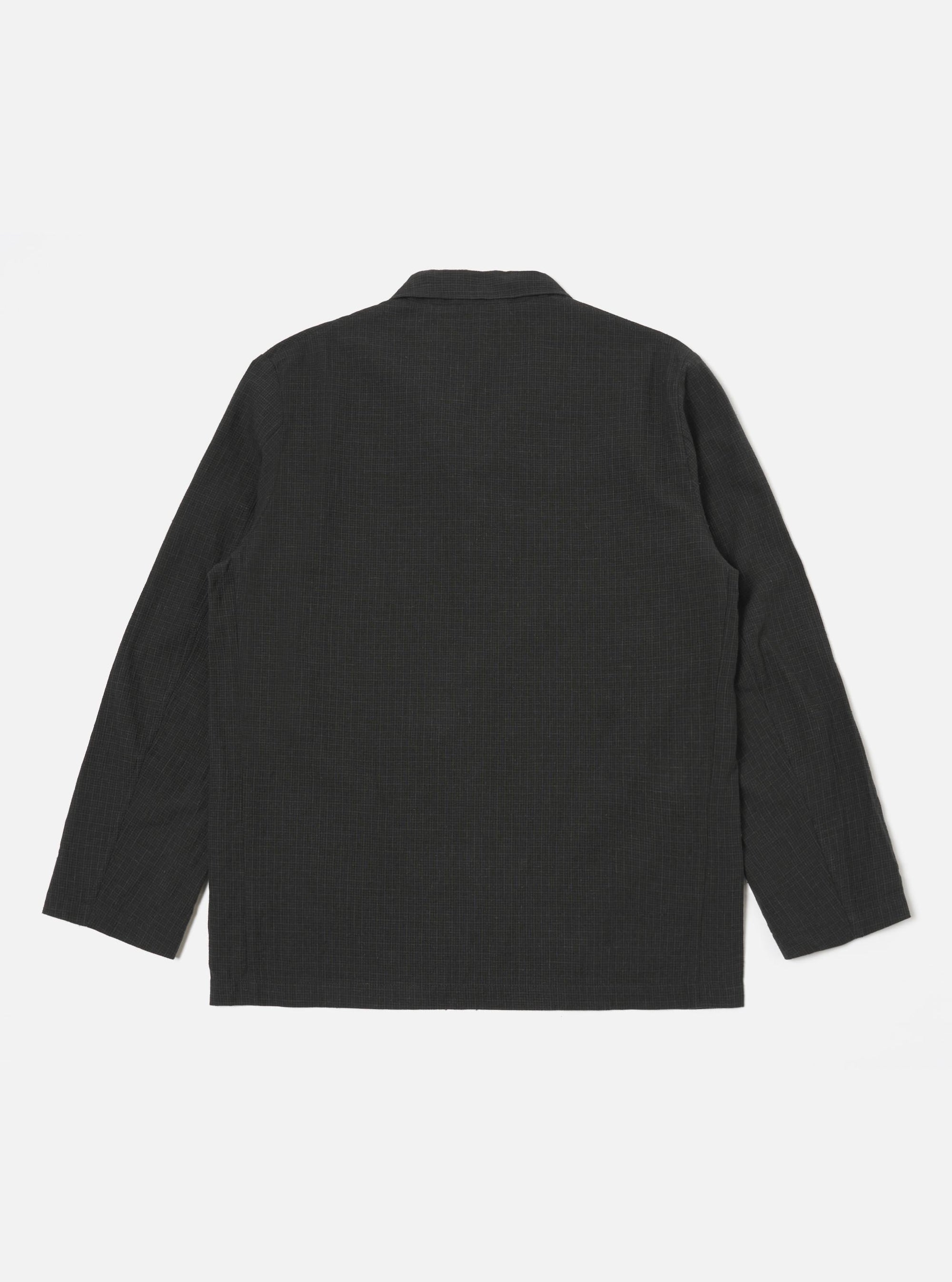 Charcoal Fine Linen Mix Three Button Jacket