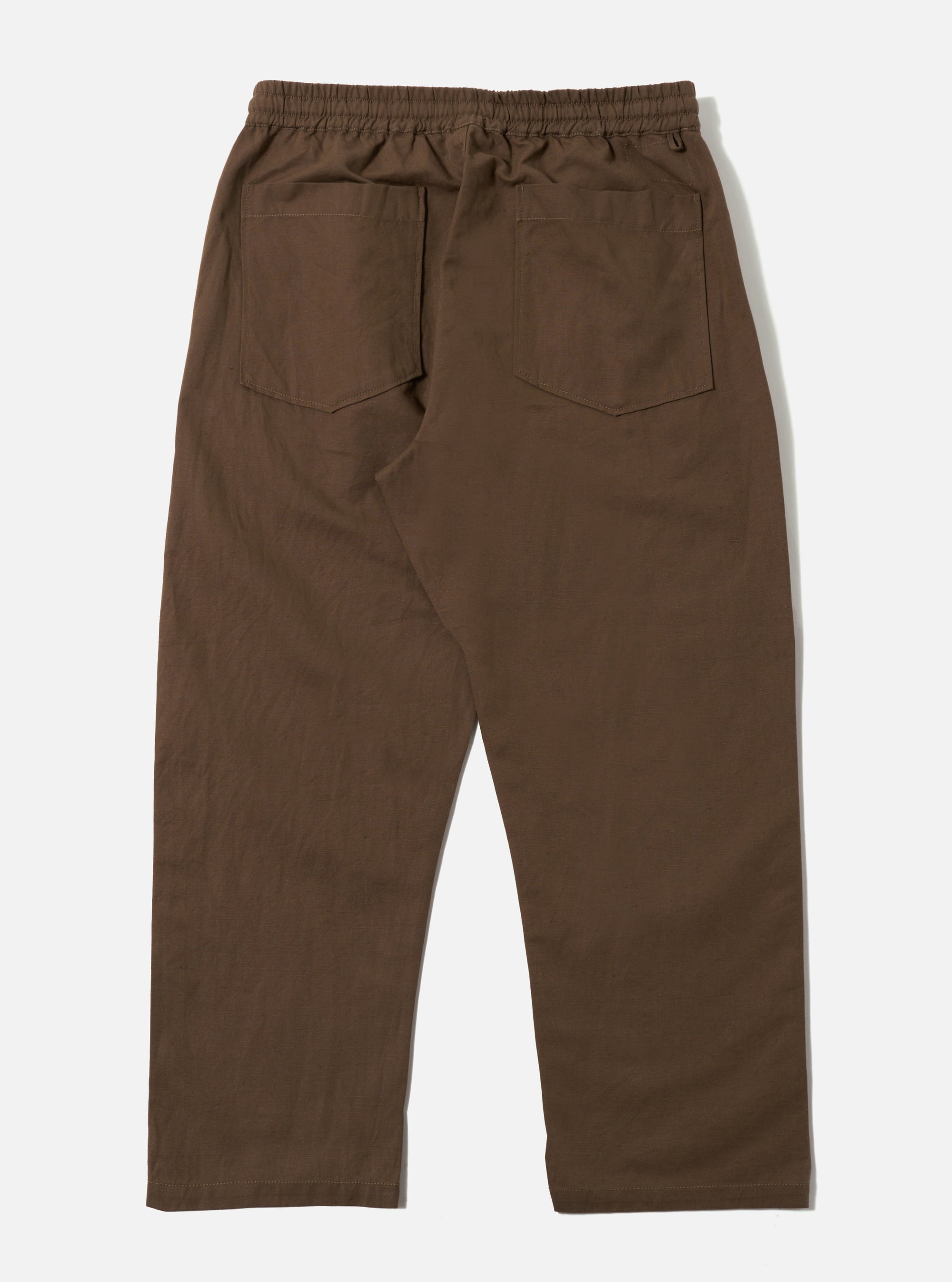 Khaki Linen Slub Weave Hi Water Trouser