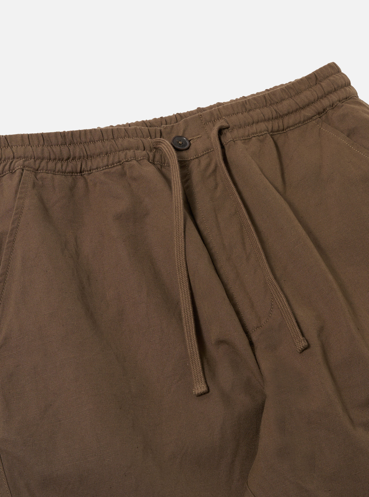 Khaki Linen Slub Weave Hi Water Trouser
