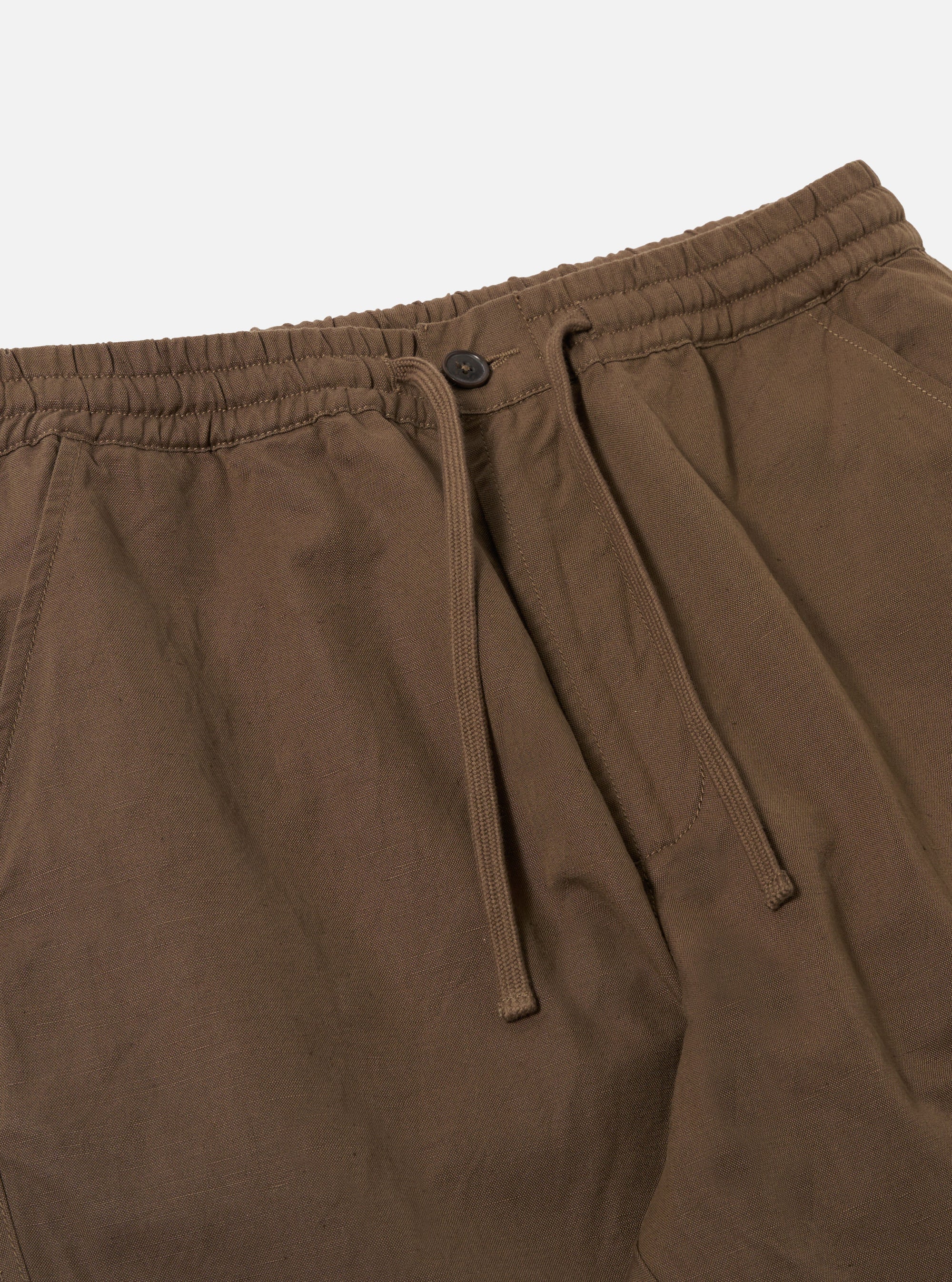 Khaki Linen Slub Weave Hi Water Trouser