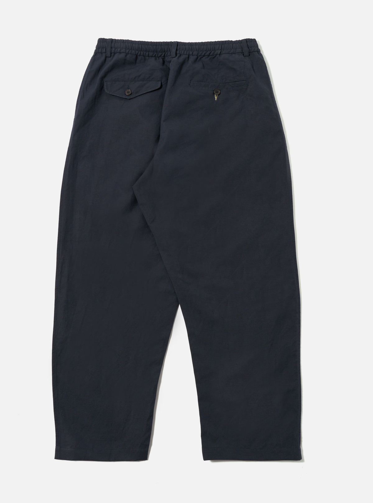 Navy Linen Slub Weave Oxford Pant