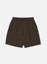 Navy Japanese Seersucker Pleated Track Short