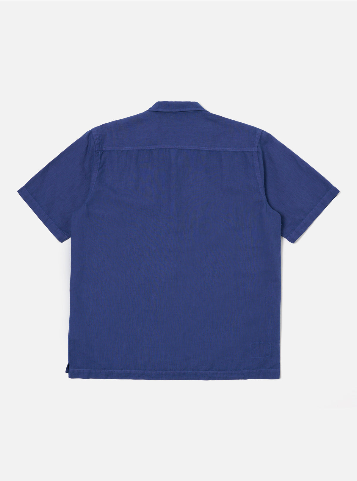 Blue Linen Cotton Shirting Camp Shirt