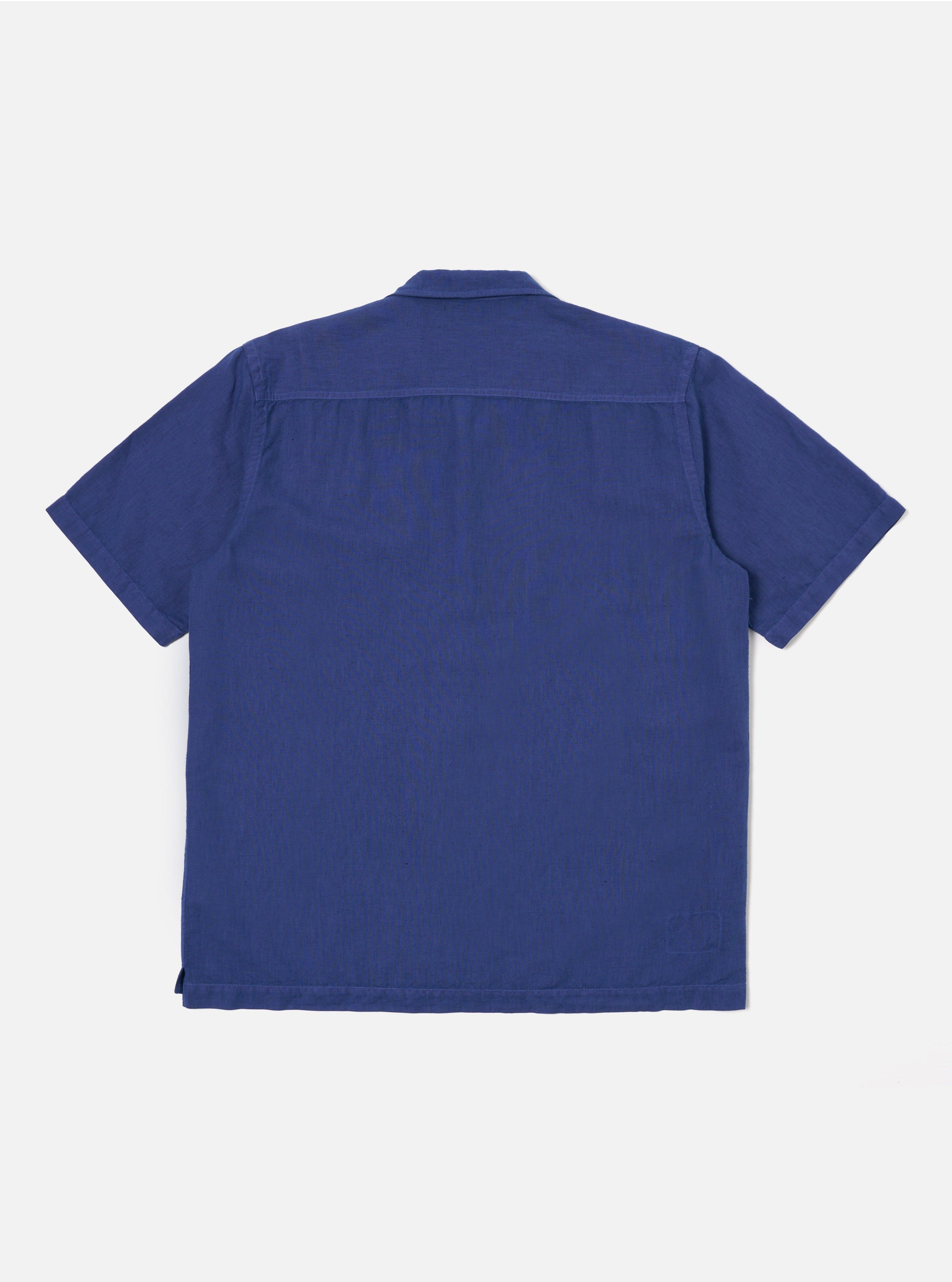 Blue Linen Cotton Shirting Camp Shirt