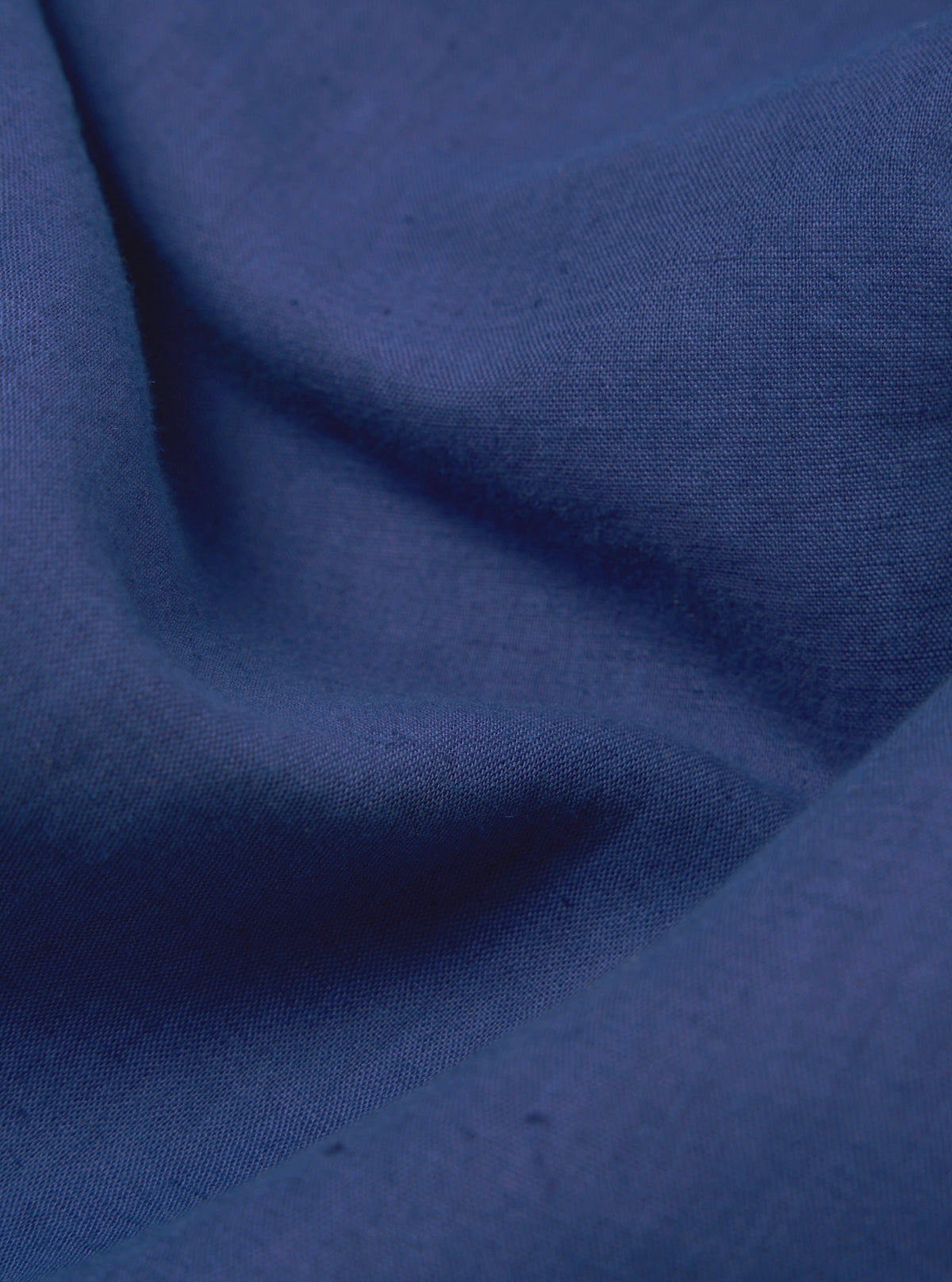 Blue Linen Cotton Shirting Camp Shirt