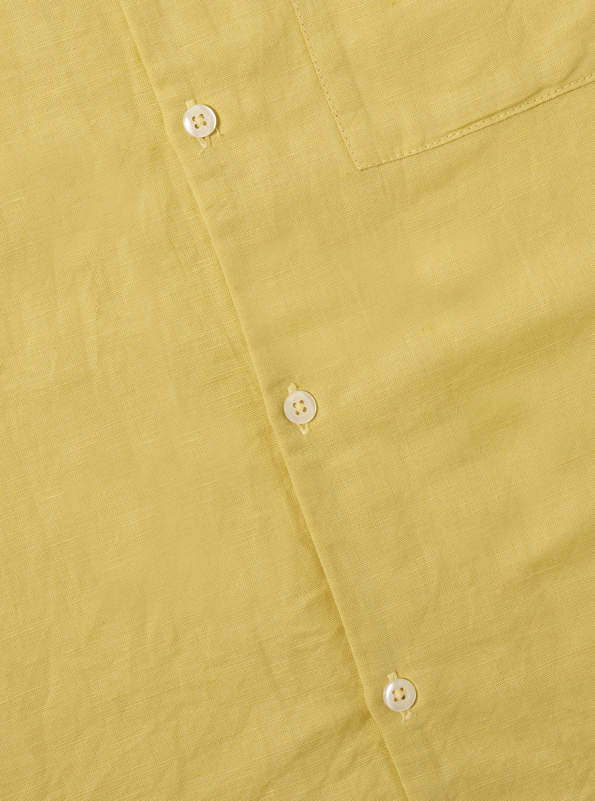 Lemon Linen Cotton Shirting Camp Shirt
