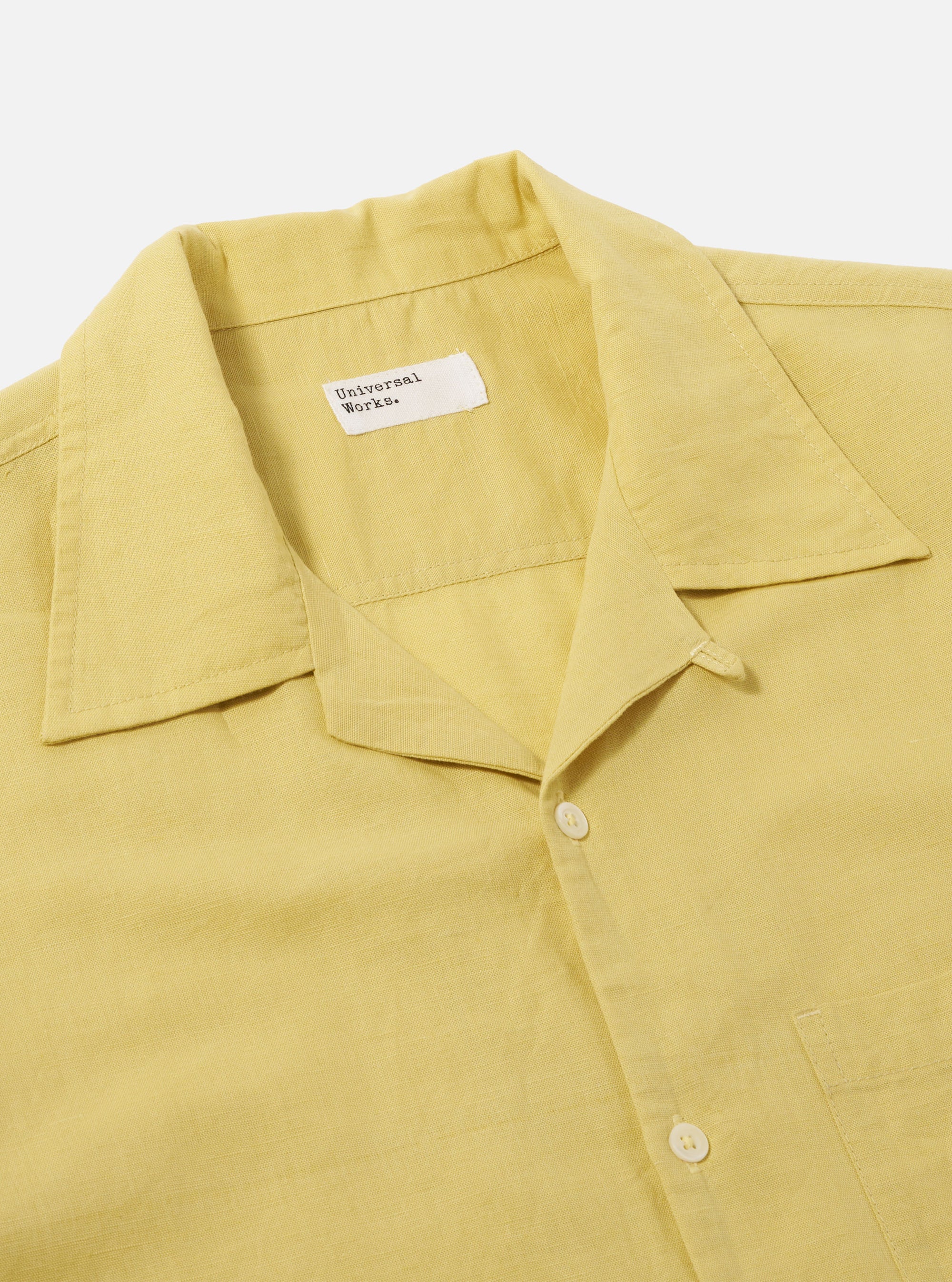 Lemon Linen Cotton Shirting Camp Shirt