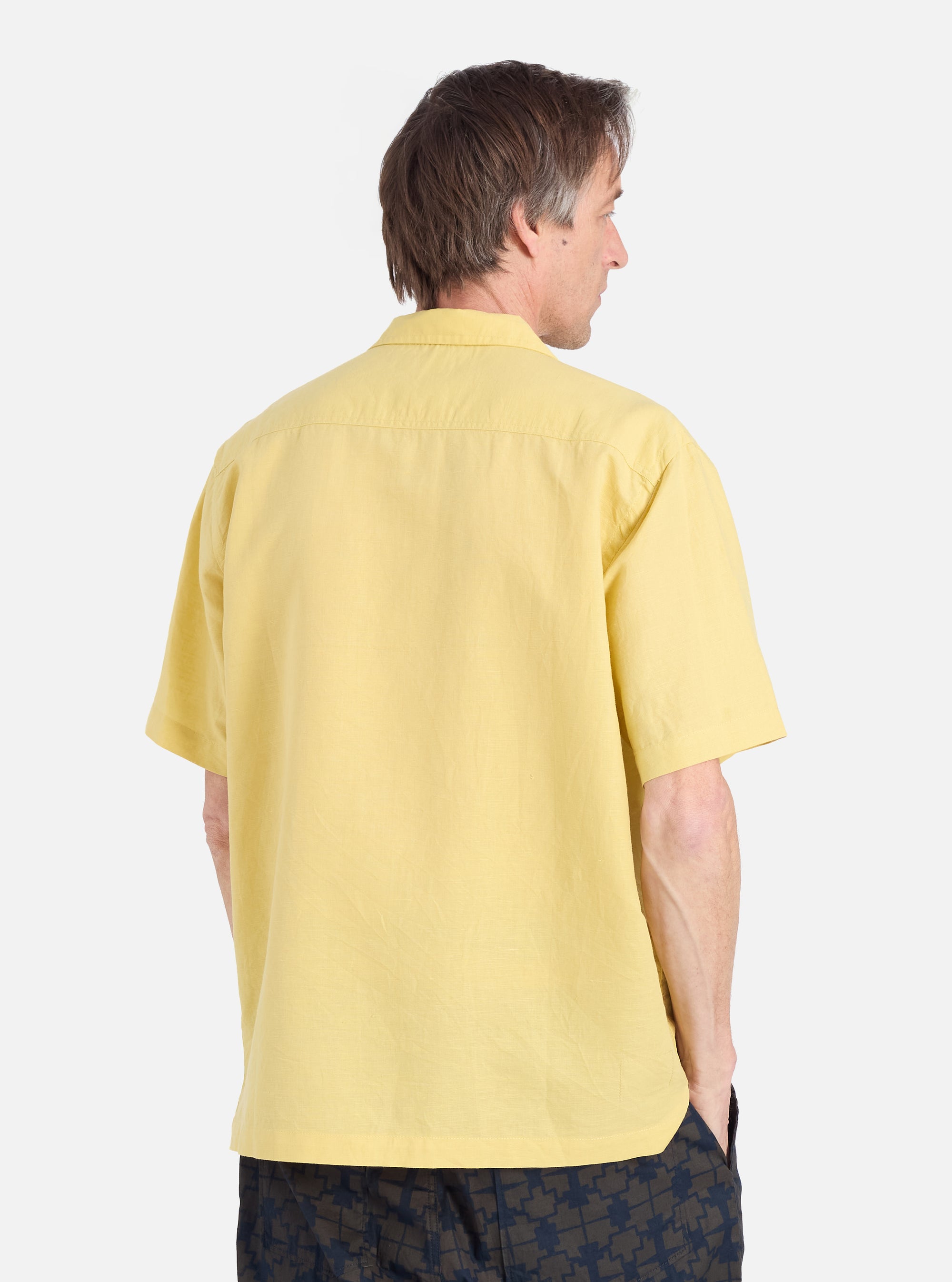 Lemon Linen Cotton Shirting Camp Shirt