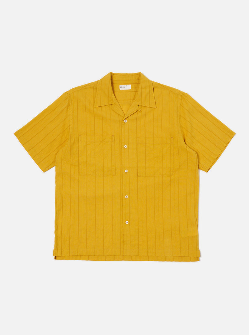 Mustard Dobby Self Stripe Camper Shirt