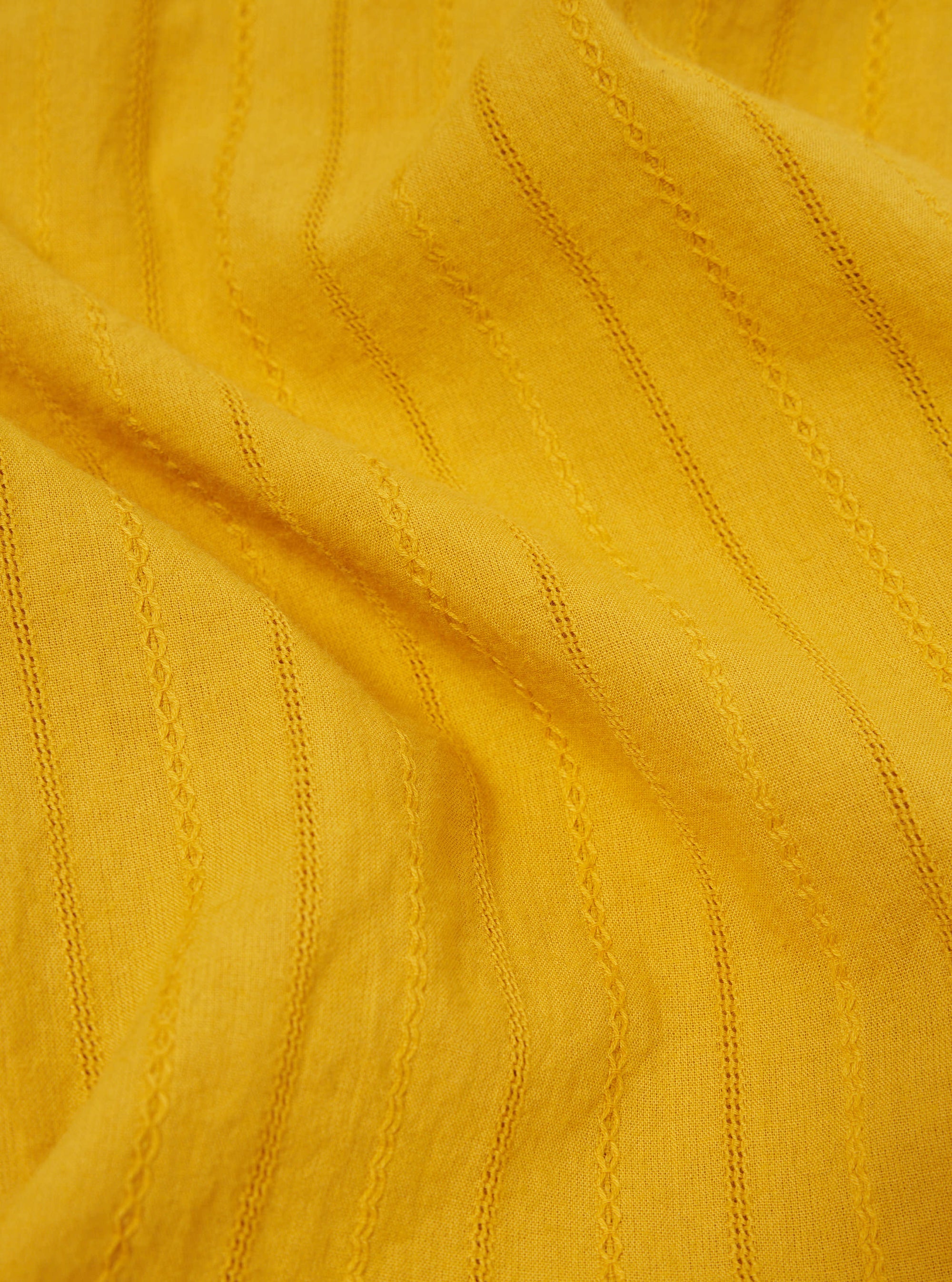 Mustard Dobby Self Stripe Camper Shirt