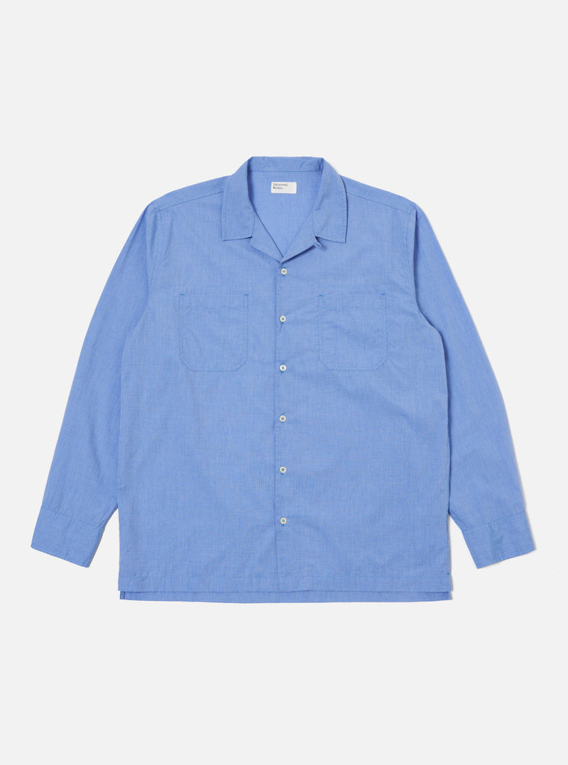 Blue End On End Cotton Garage Shirt