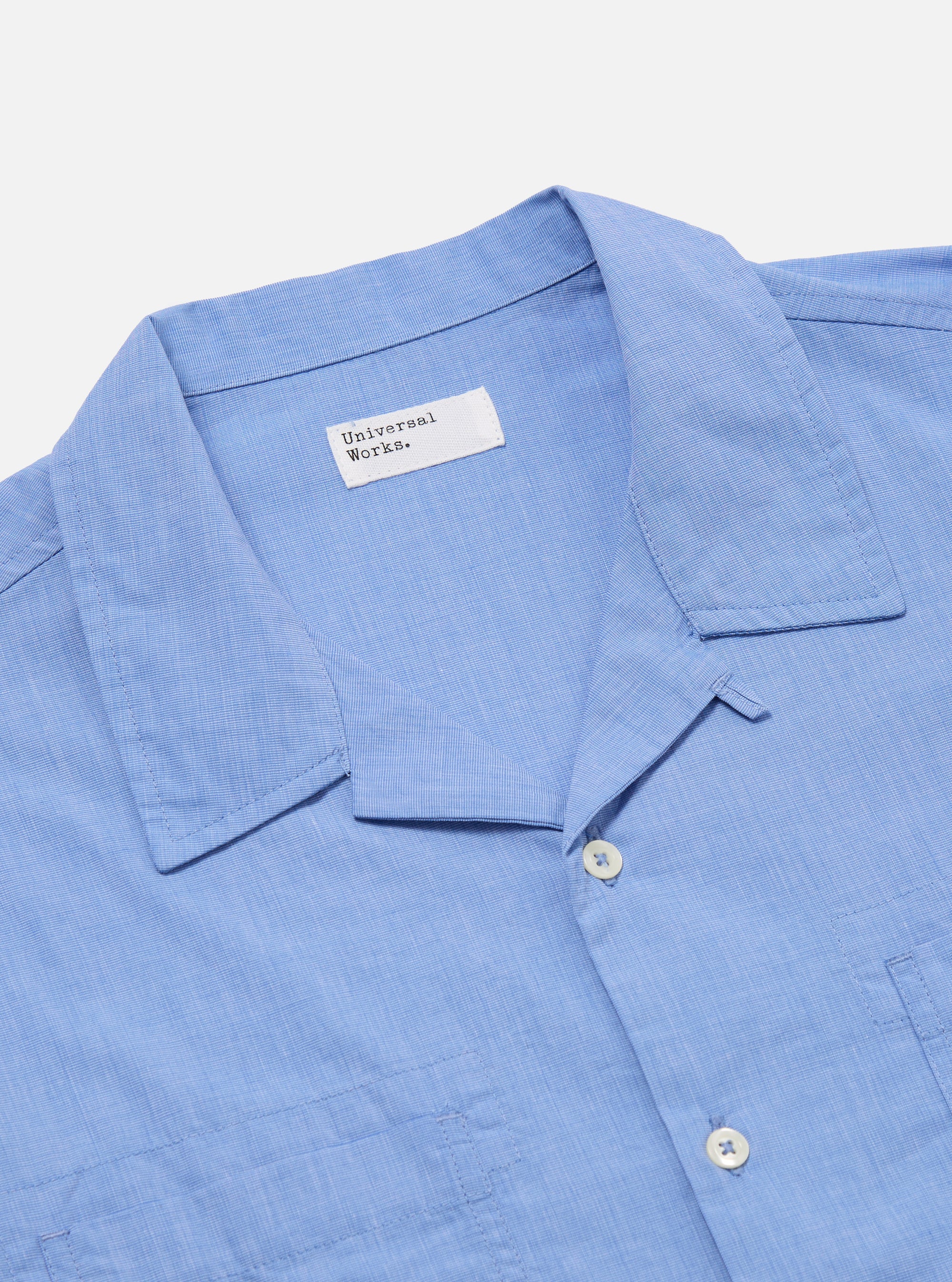 Blue End On End Cotton Garage Shirt
