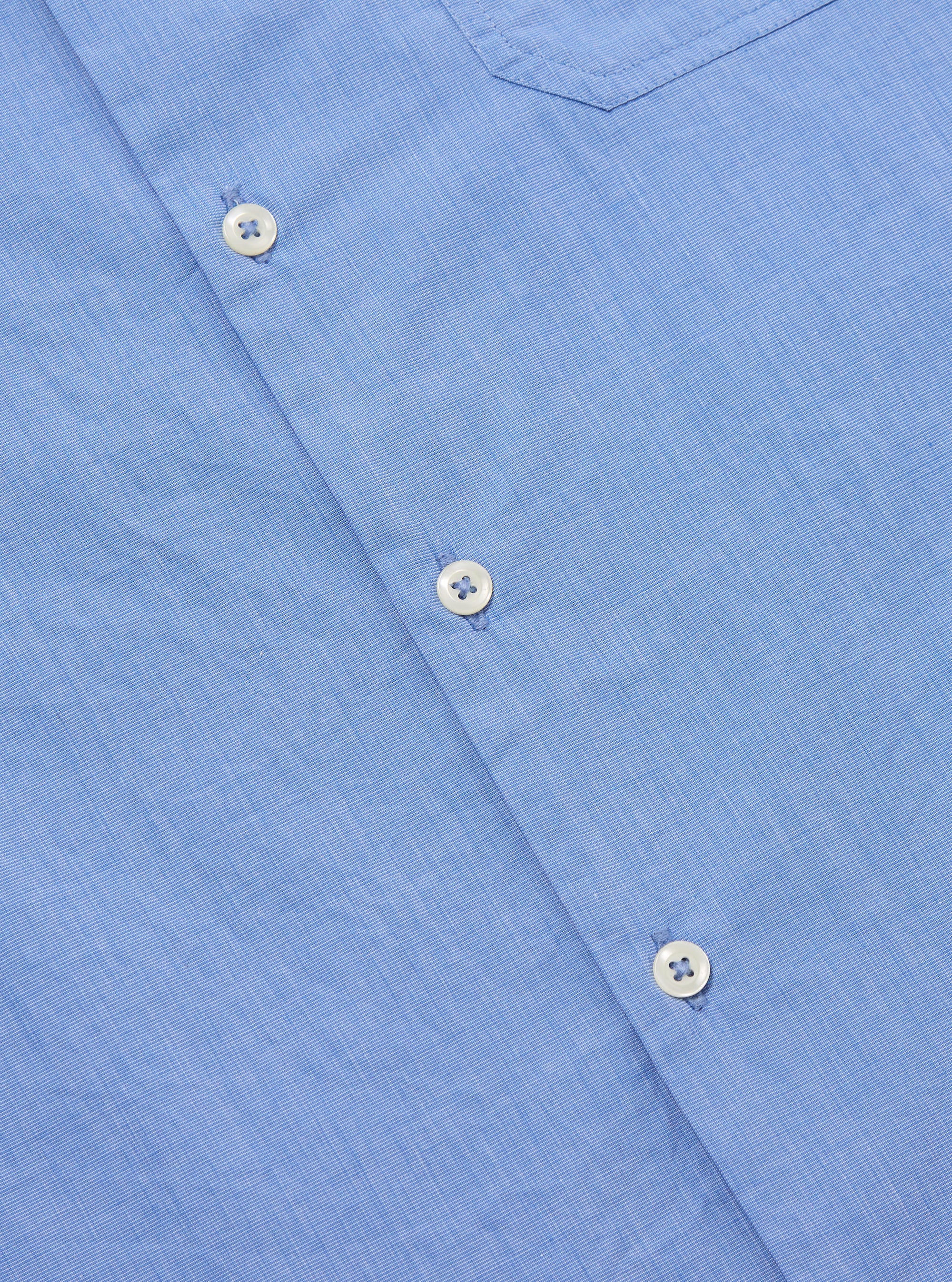 Blue End On End Cotton Garage Shirt