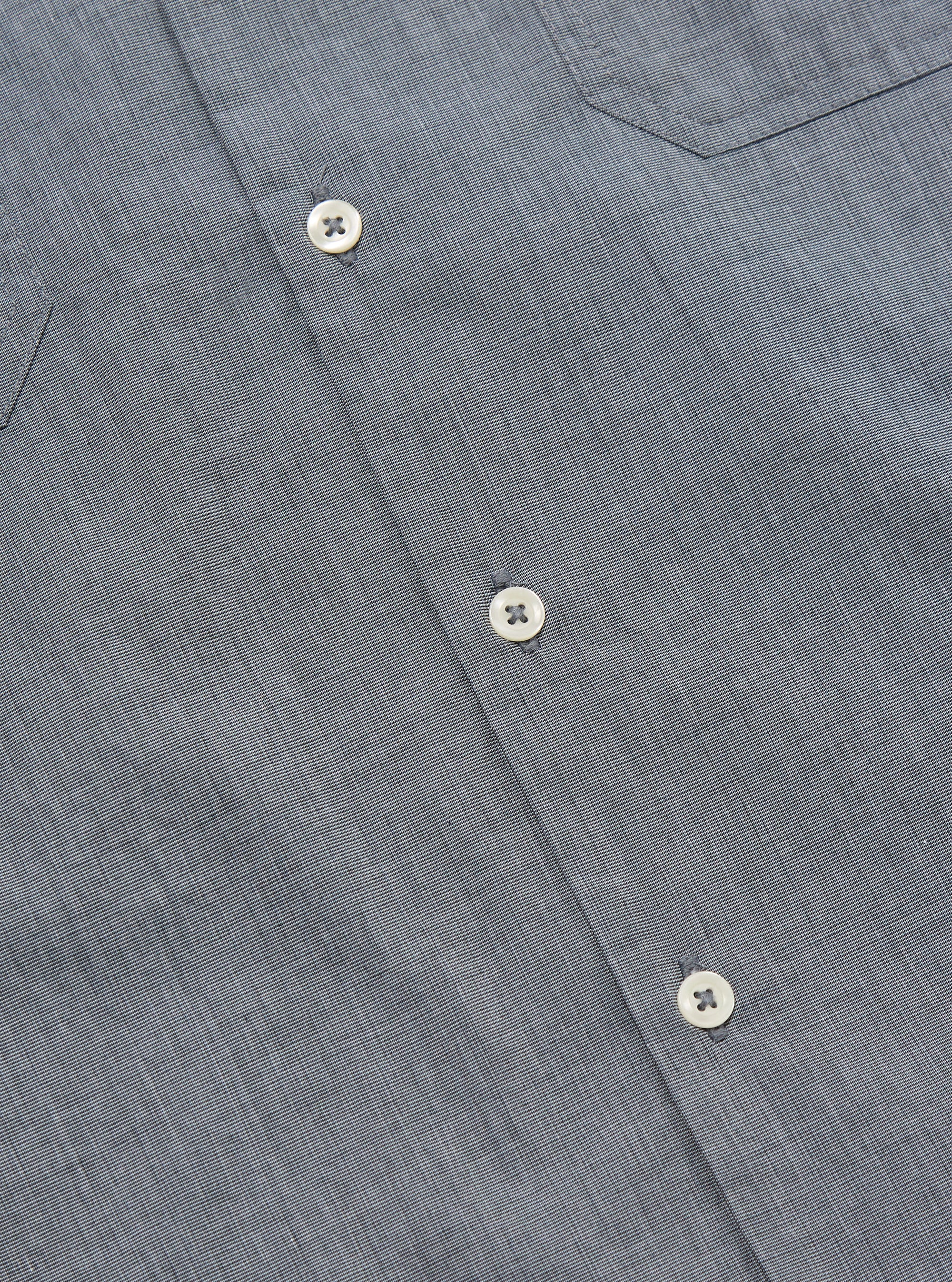 Grey End On End Cotton Garage Shirt