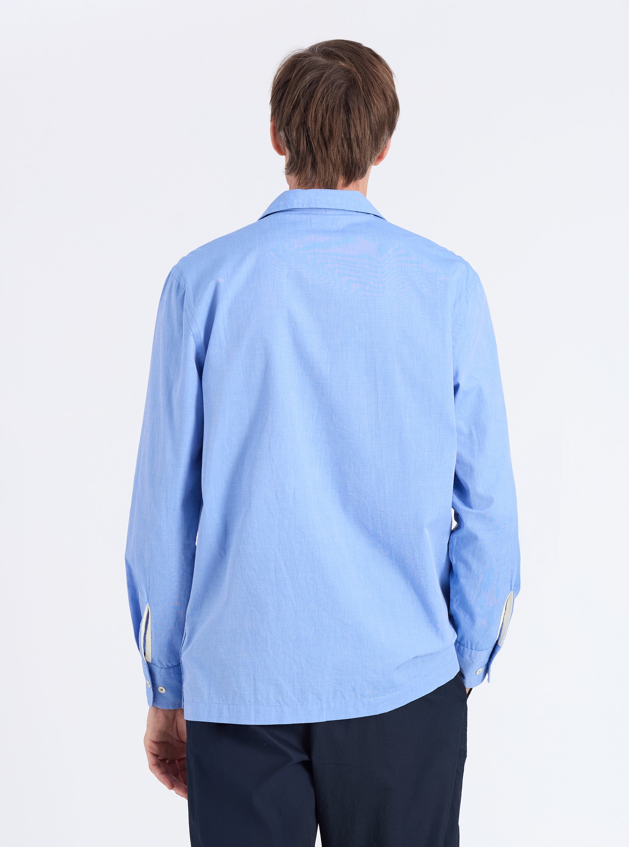 Blue End On End Cotton Garage Shirt