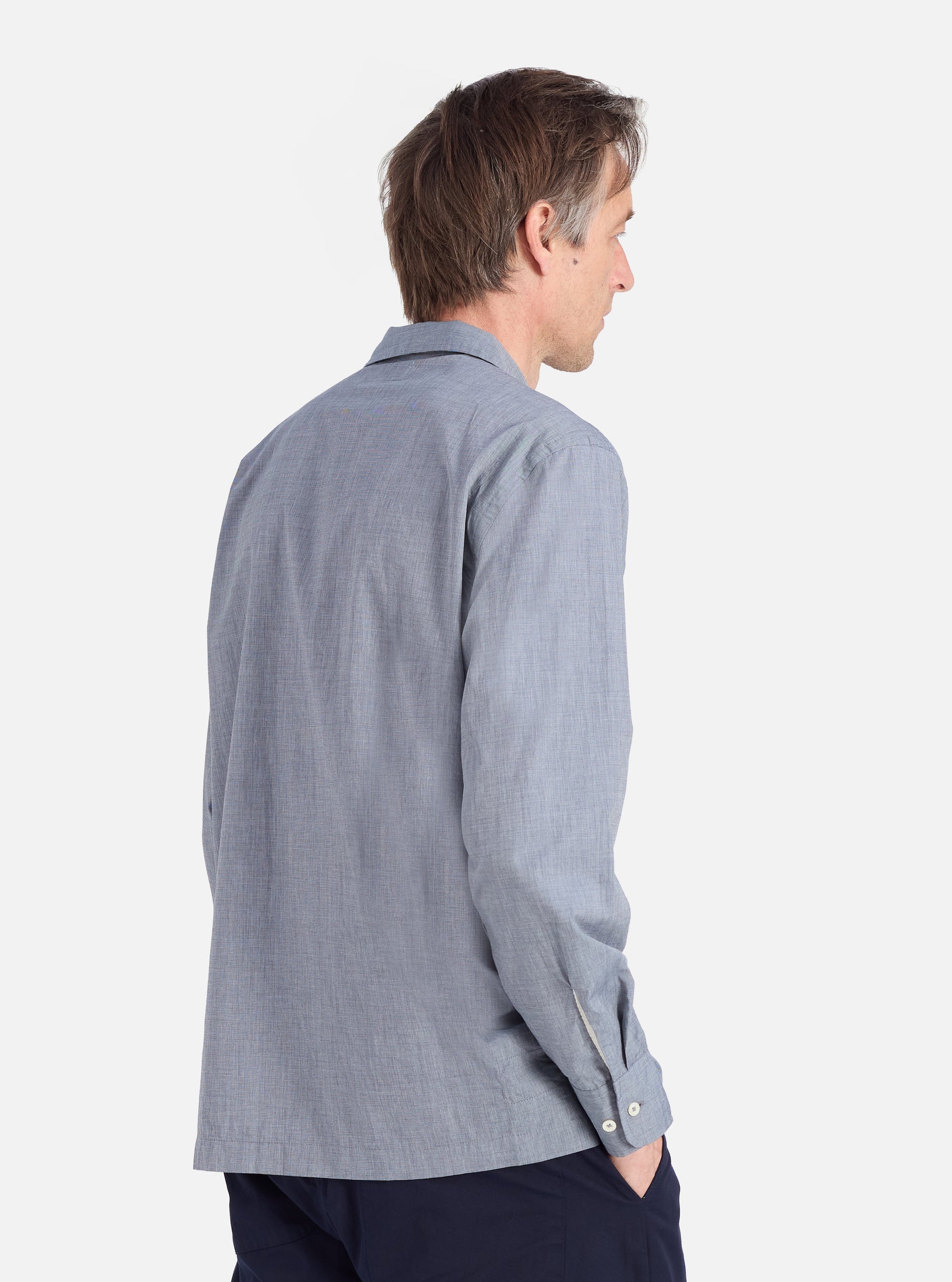 Grey End On End Cotton Garage Shirt