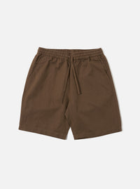 Khaki Linen Slub Weave Simple Short
