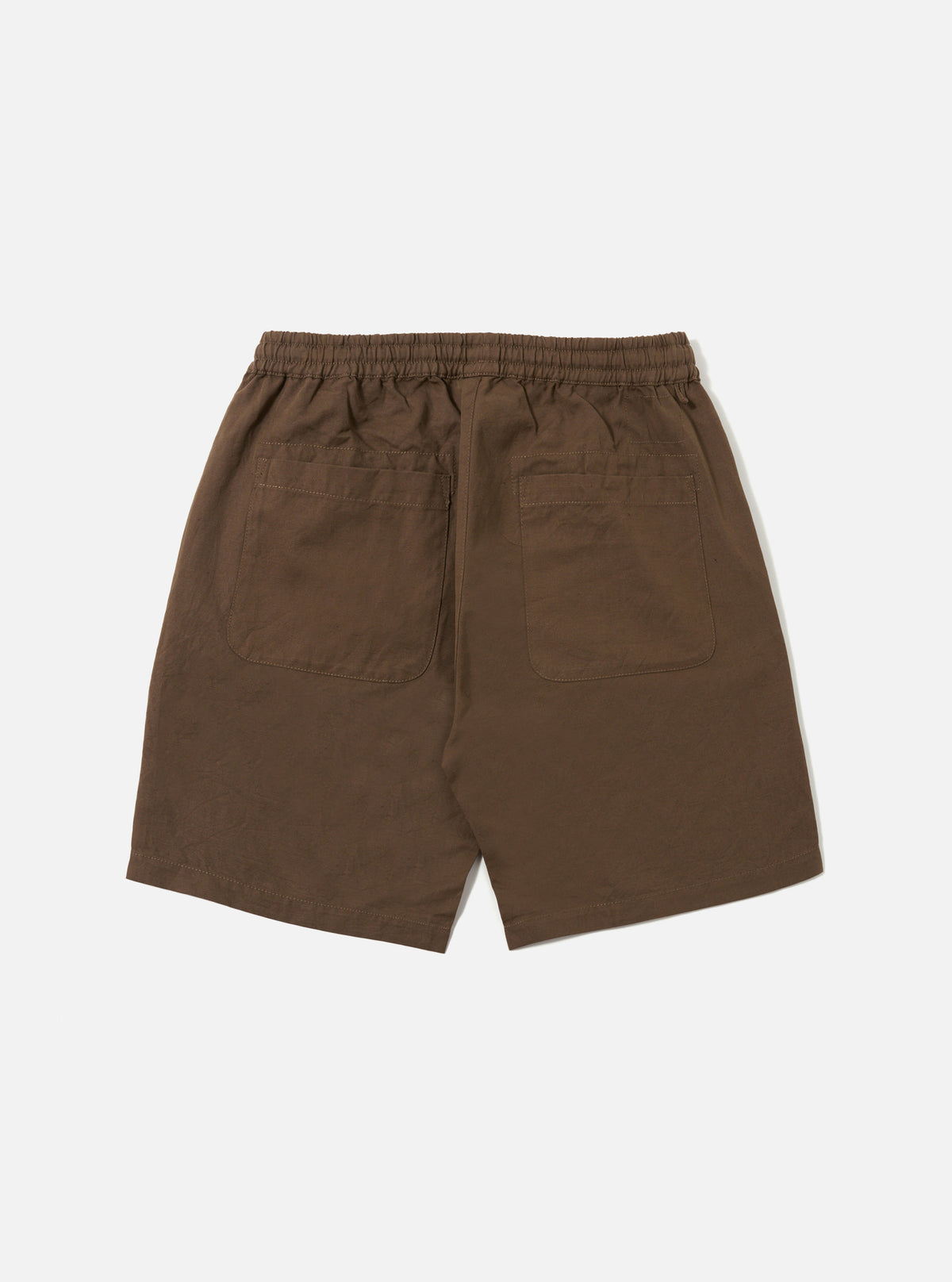 Khaki Linen Slub Weave Simple Short