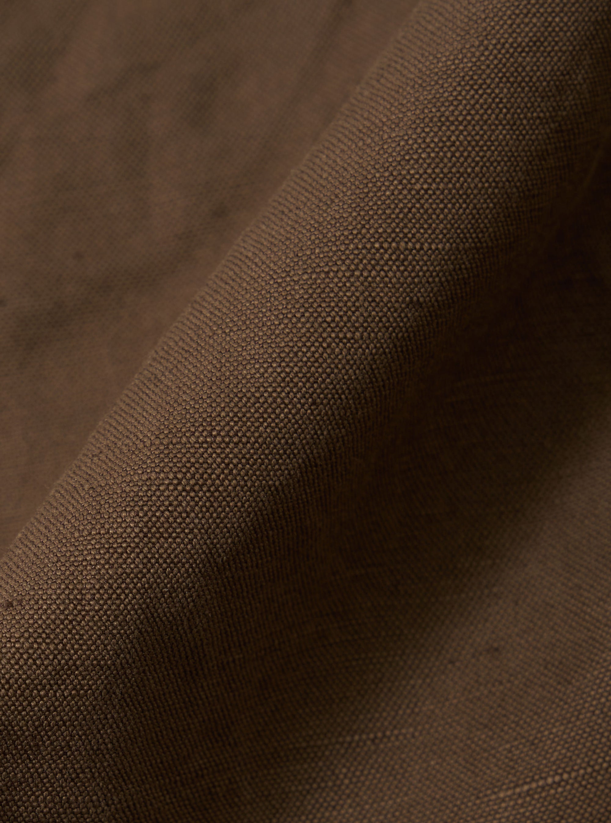 Khaki Linen Slub Weave Simple Short