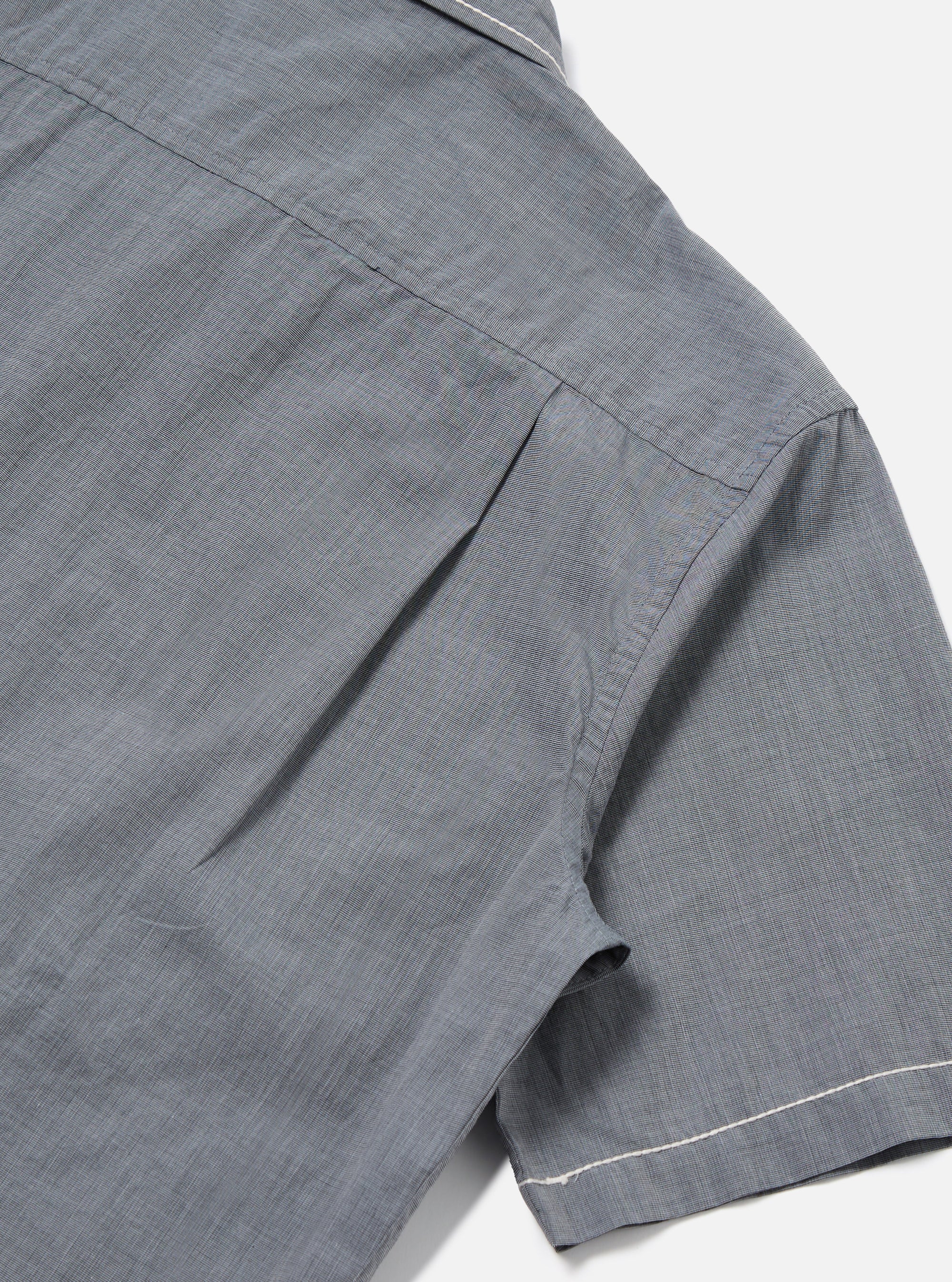 Grey End On End Cotton Utility SS Shirt