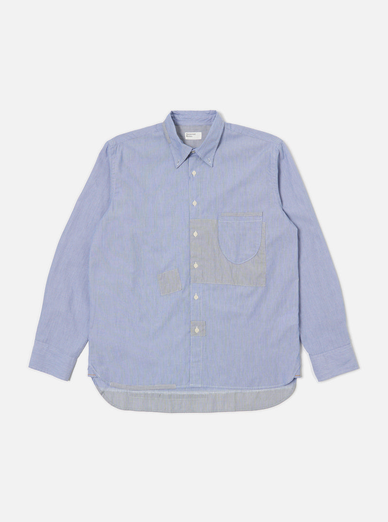 Mixed Blue Mixed Classics Patched Lazy Day Shirt