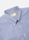 Close-up of the Mixed Blue Mixed Classics Patched Lazy Day Shirt on a white background. The shirt is light blue with white buttons and a grey patch.