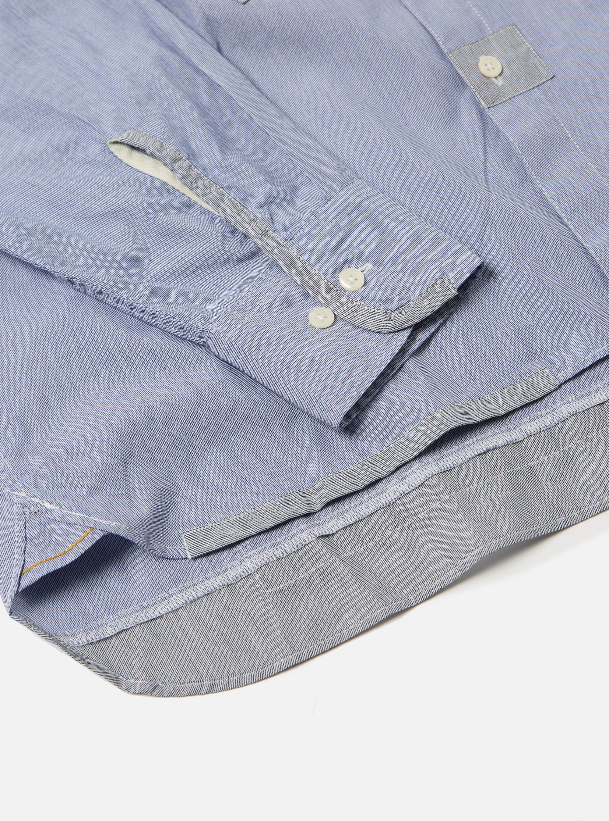 Mixed Blue Mixed Classics Patched Lazy Day Shirt